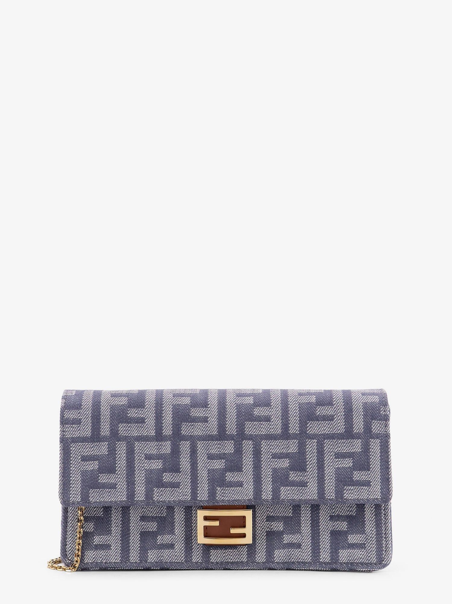 Fendi Wallet On Chain Baguette Shoulder Bag, Women's
