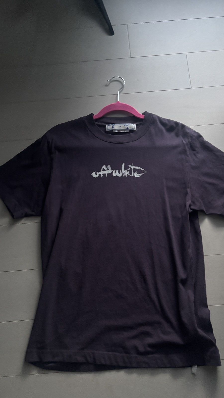 Off-White Off white purple paintbrush tee Size US S / EU 44-46 / 1 - 1 Thumbnail