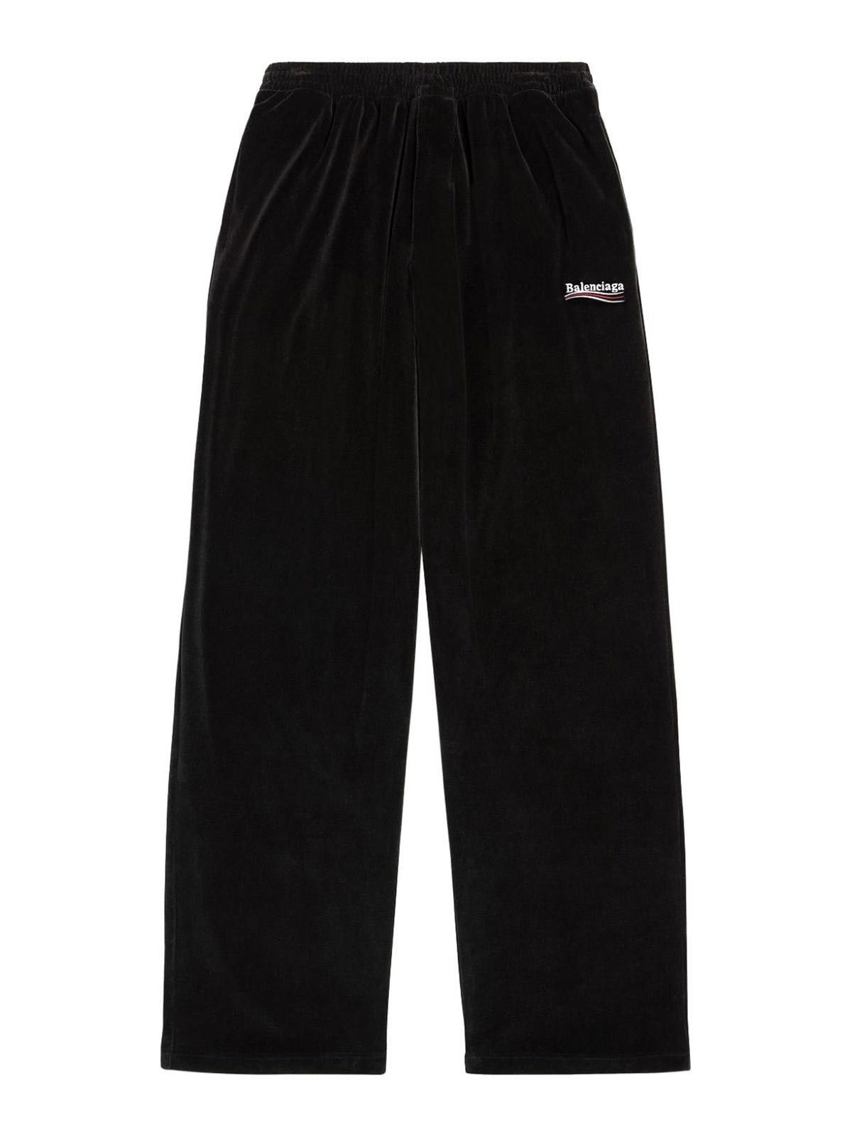 Balenciaga o1in1g0925 Political Campaign Baggy Pants in Black Size 28" / US 6 / IT 42 - 1 Thumbnail