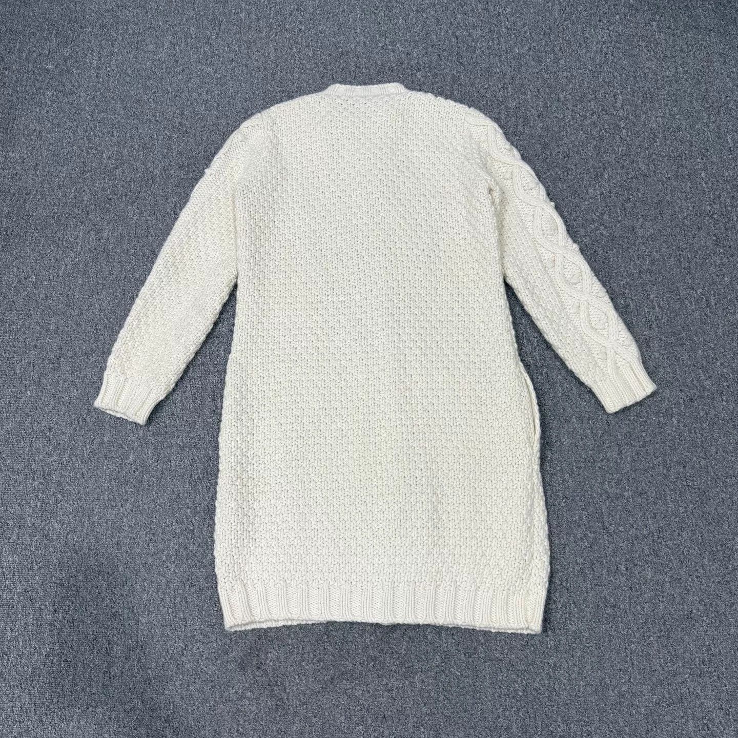 Max Mara Maxmara White Knit Overcoat M 99 New Size M / US 6-8 / IT 42-44 - 2 Thumbnail
