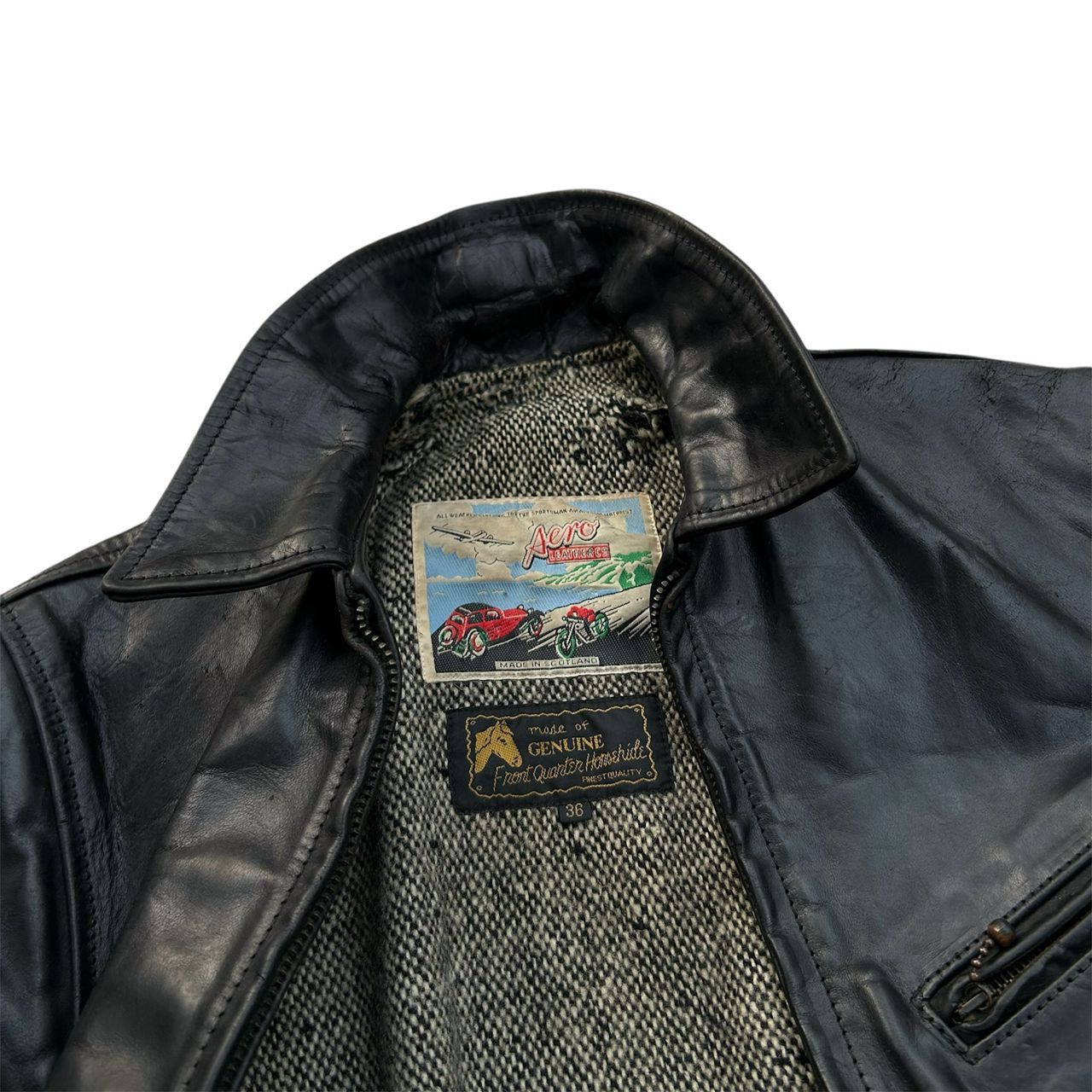 Aero Leathers × Vintage Vintage Aero Leather Biker Jacket Size US S / EU 44-46 / 1 - 5 Thumbnail