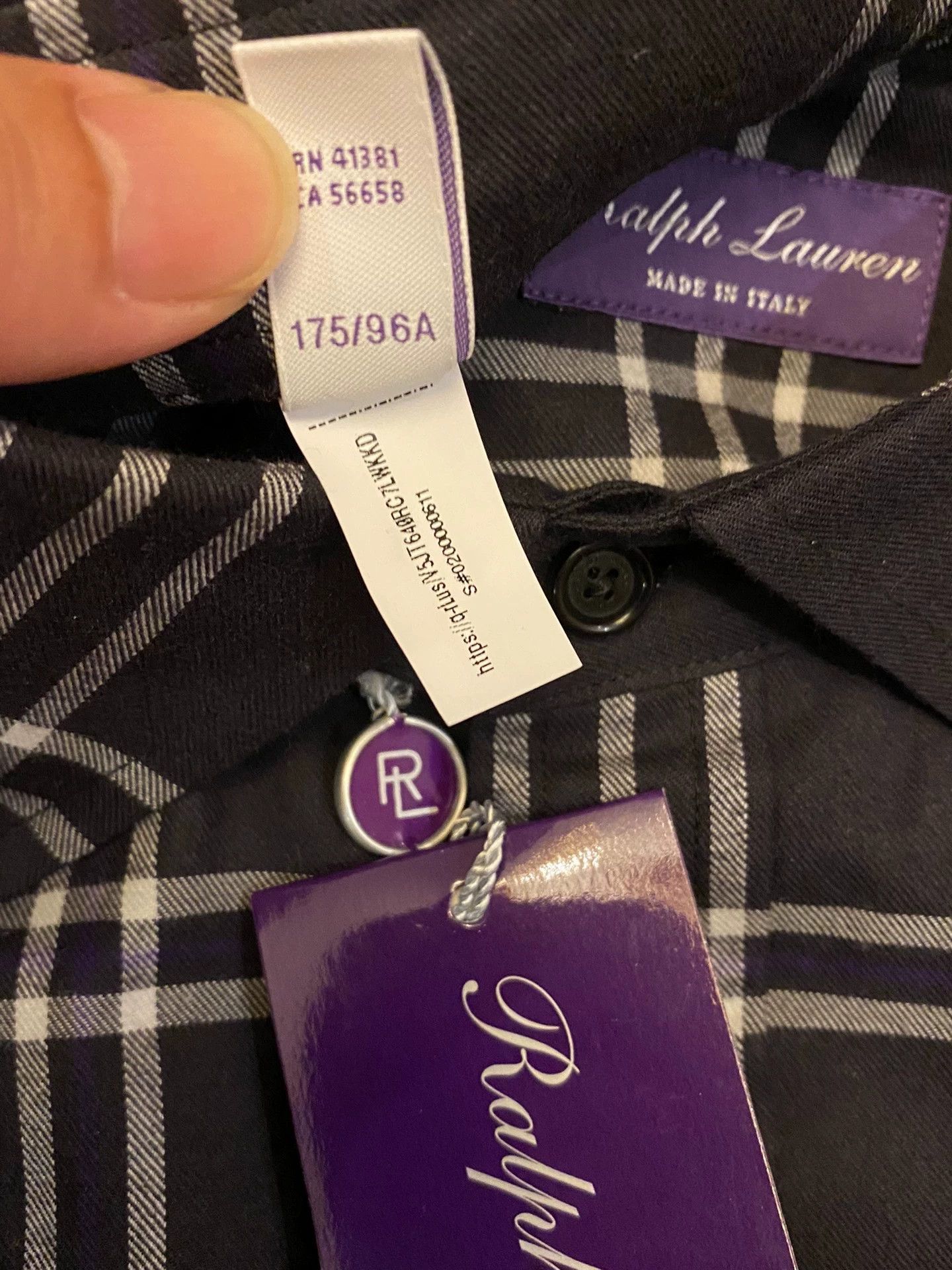 Polo Ralph Lauren RRL Purple Label Italian Black Plaid Shirt M/XL Size US M / EU 48-50 / 2 - 6 Thumbnail