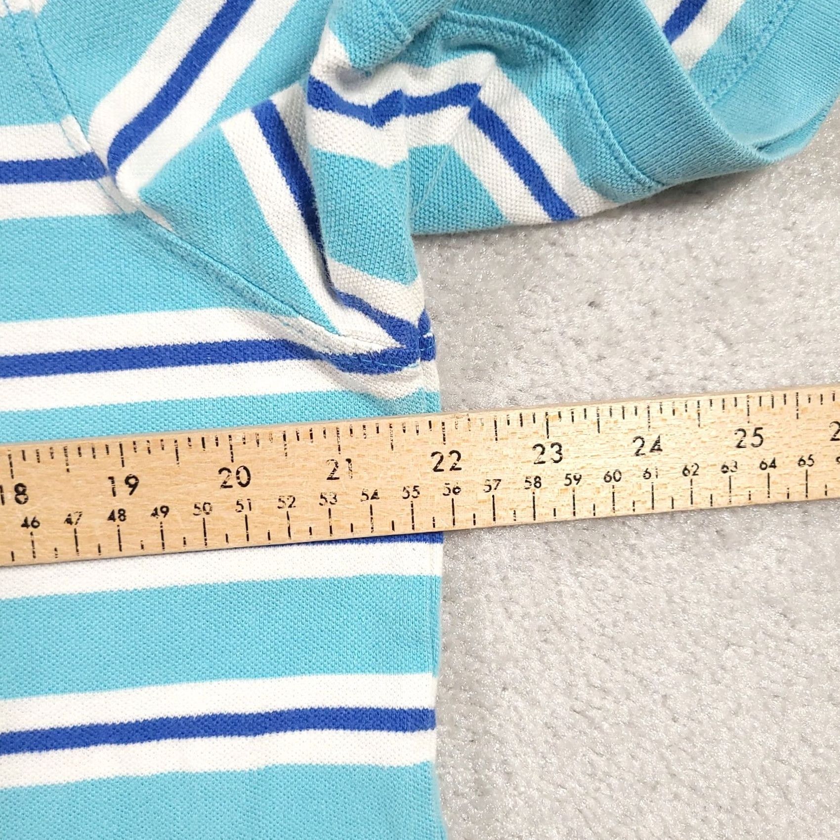 Croft & Barrow Croft & Barrow Polo Shirt Short Sleeve Blue Striped L Mens Regular Size Large Size US L / EU 52-54 / 3 - 4 Thumbnail