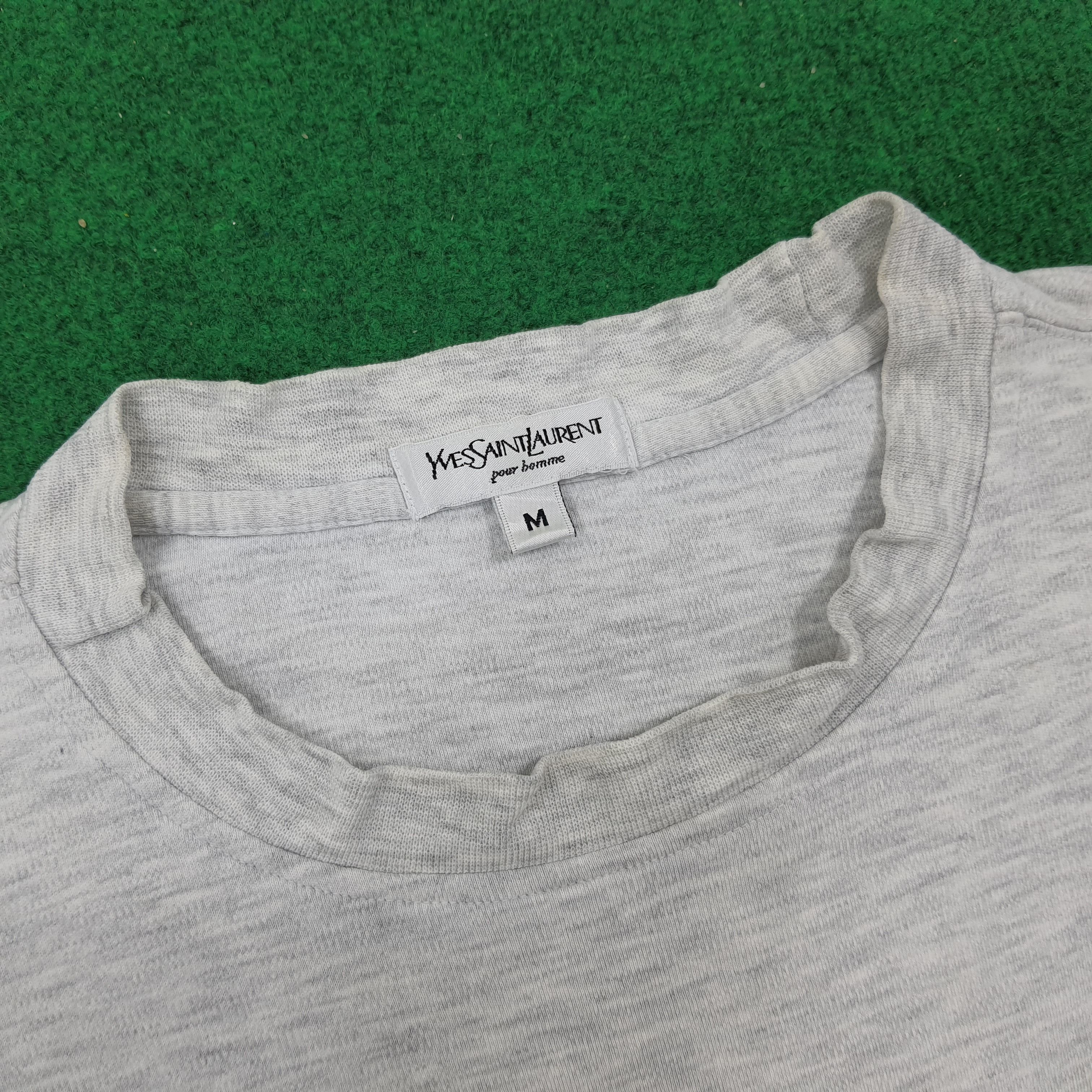 Vintage × Yves Saint Laurent Vintage Yves Saint Laurent YSL with Pocket Dedigner Tshirt Size US L / EU 52-54 / 3 - 6 Thumbnail