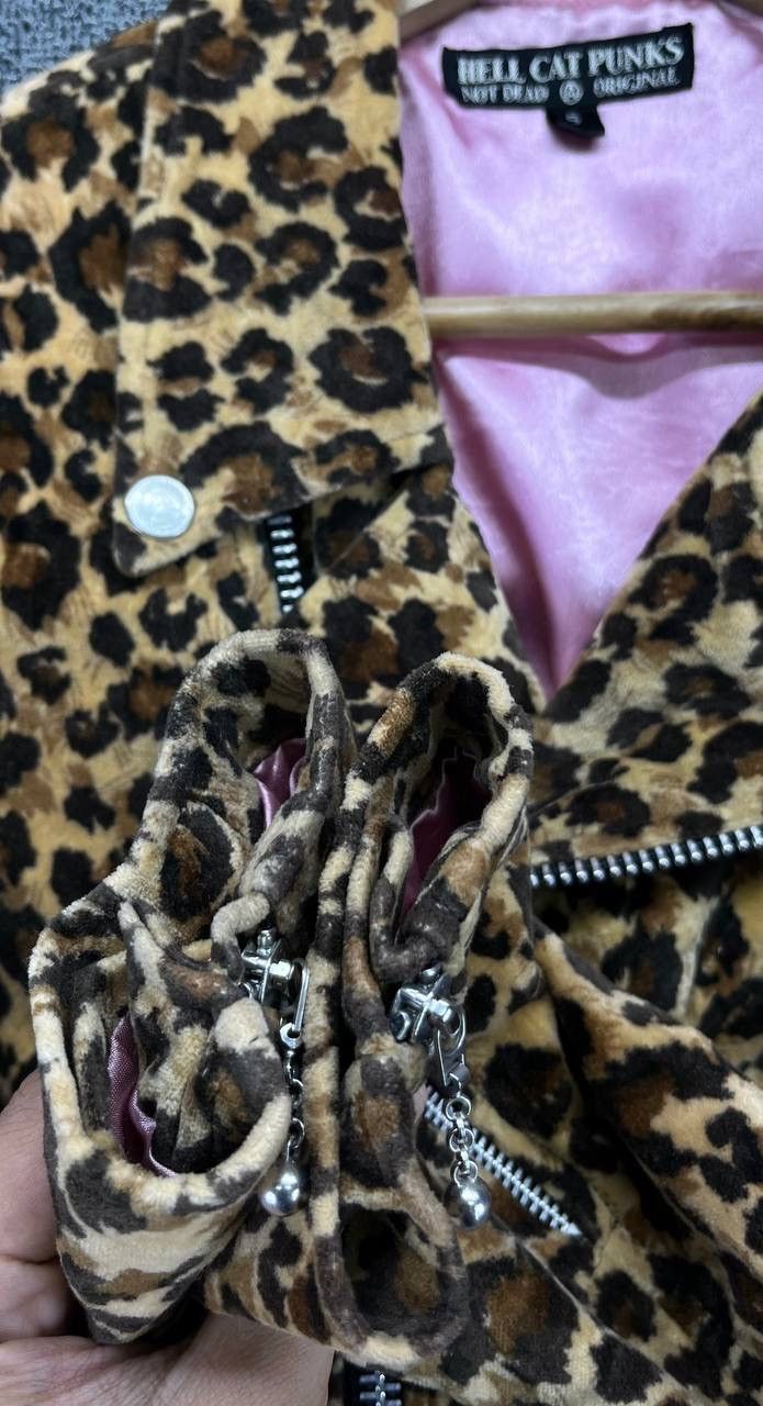 If Six Was Nine Vintage Hell Cats Punk Not Dead Leopard Jacket Size S / US 4 / IT 40 - 12 Thumbnail