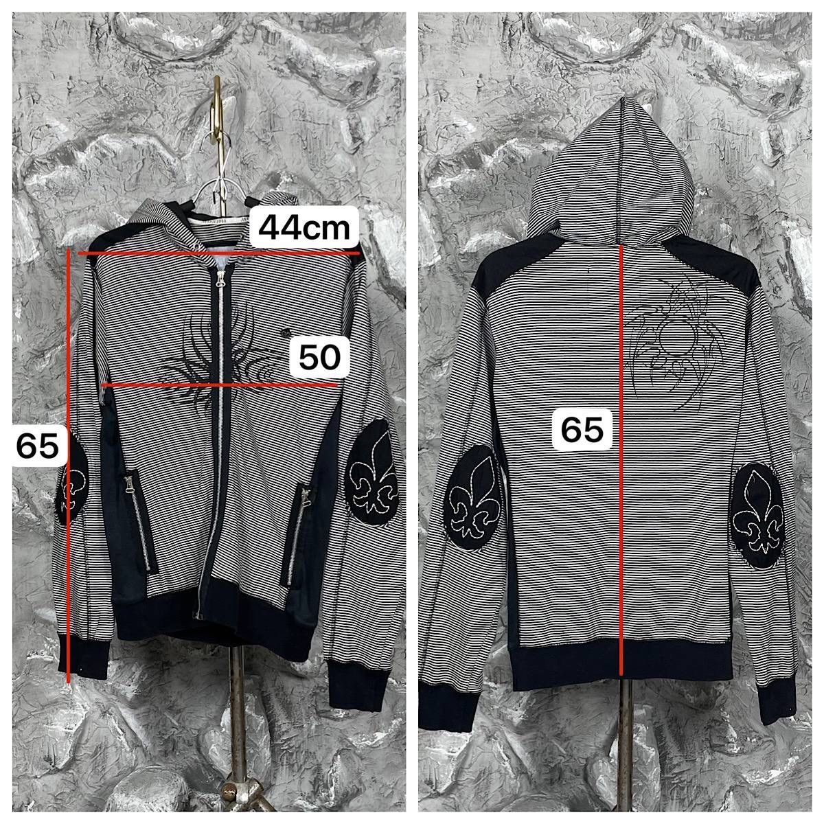 20471120 Striped Y2K Zip Tribal Hoodie Affliction Style Size US M / EU 48-50 / 2 - 14 Thumbnail