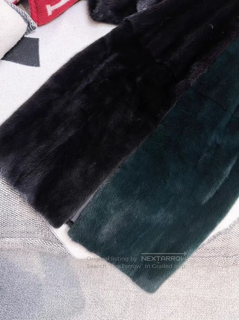 Fendi Fendi Black and Dark Green Mink Fur Coat Size XS / US 0-2 / IT 36-38 - 9 Thumbnail