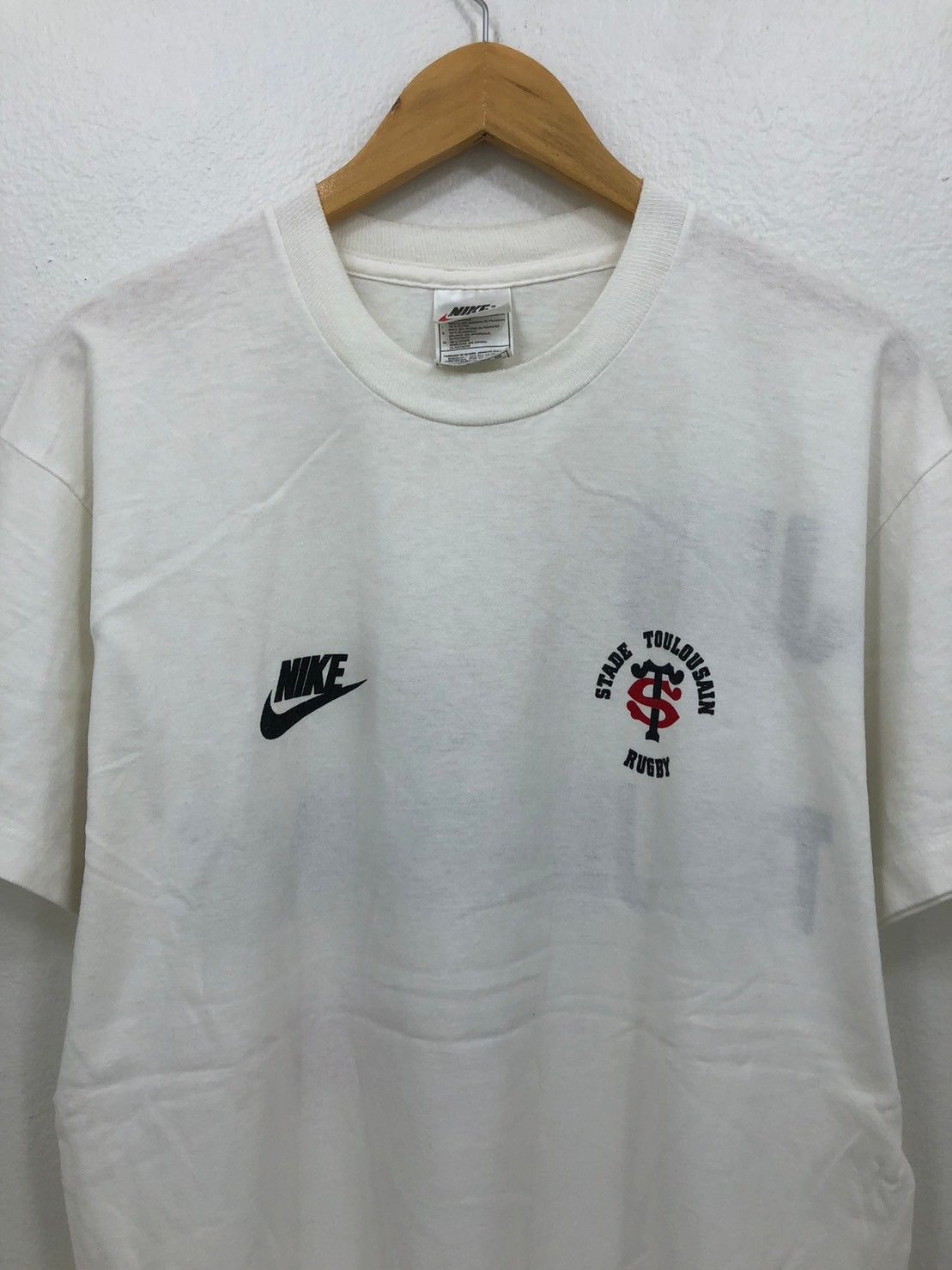 Nike × Vintage Vintage 90's NIKE Rugby STADE TOULOUSAIN Toulouse wts01 Size US M / EU 48-50 / 2 - 2 Thumbnail