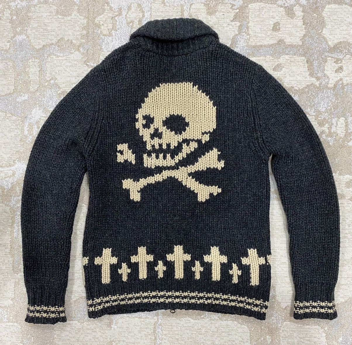 Japanese Brand EDGE RUPERT Knitted Skull Cross Knitwear Size US M / EU 48-50 / 2 - 2 Thumbnail
