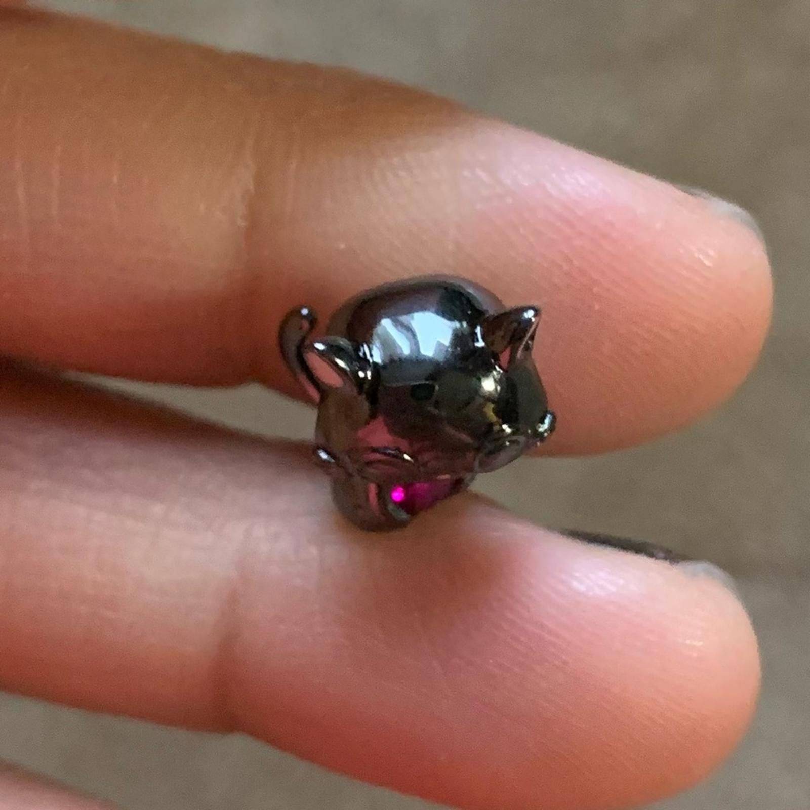 Other NWOT Black Cat Crystal Heart Charm Sterling Silver 925 Size ONE SIZE - 9 Thumbnail