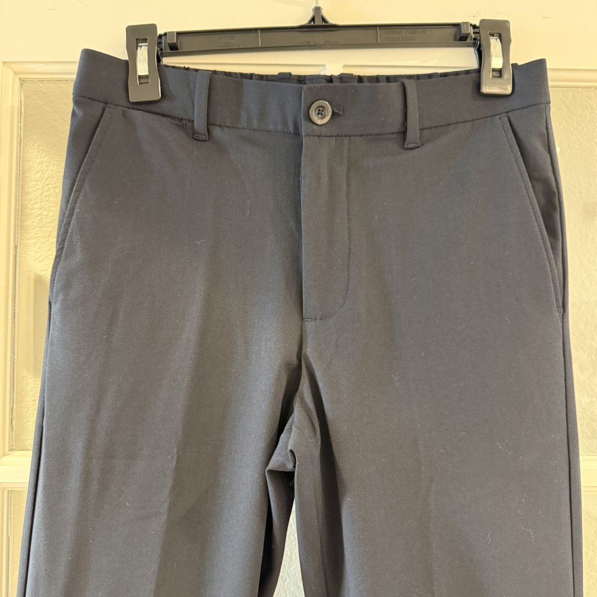 Mango MANGO Men’s Dark Navy Slim-Fit Stretch Pants Size 30 Size US 30 / EU 46 - 4 Thumbnail
