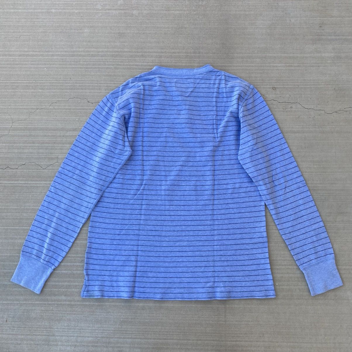 Supreme Supreme Striped Henley Top Shirt Baby Blue 2010 Grunge Punk Size US L / EU 52-54 / 3 - 6 Thumbnail
