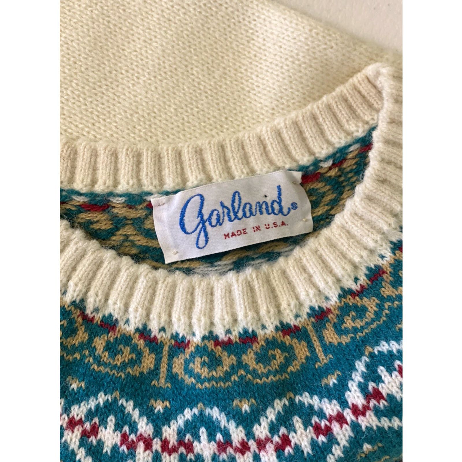 Vintage VINTAGE Cream Garland Acrylic Long Sleeve Crew Neck Sweater Women's S Size S / US 4 / IT 40 - 4 Thumbnail