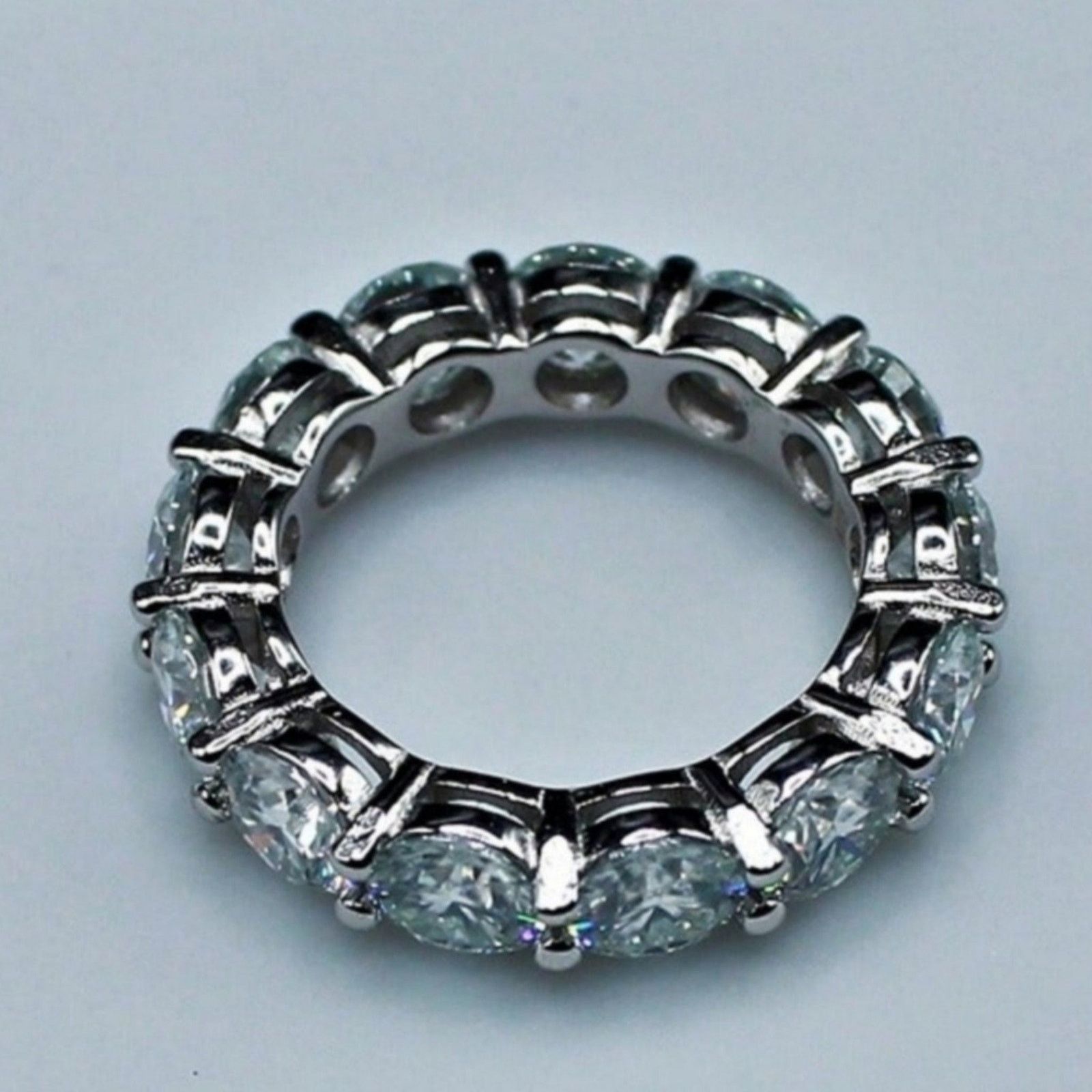 Other Round Moissanite Ring Full Eternity Band Tennis 9 NWT Size ONE SIZE - 6 Thumbnail