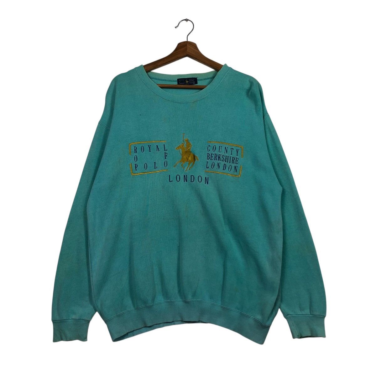 Japanese Brand Vintage Royal of Polo Berkshire Club Crest Sweatshirt Size US M / EU 48-50 / 2 - 2 Thumbnail