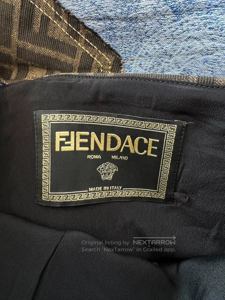 Versace Versace Co-branded letter-stitched denim skirt Size S / US 4 / IT 40 - 3 Thumbnail