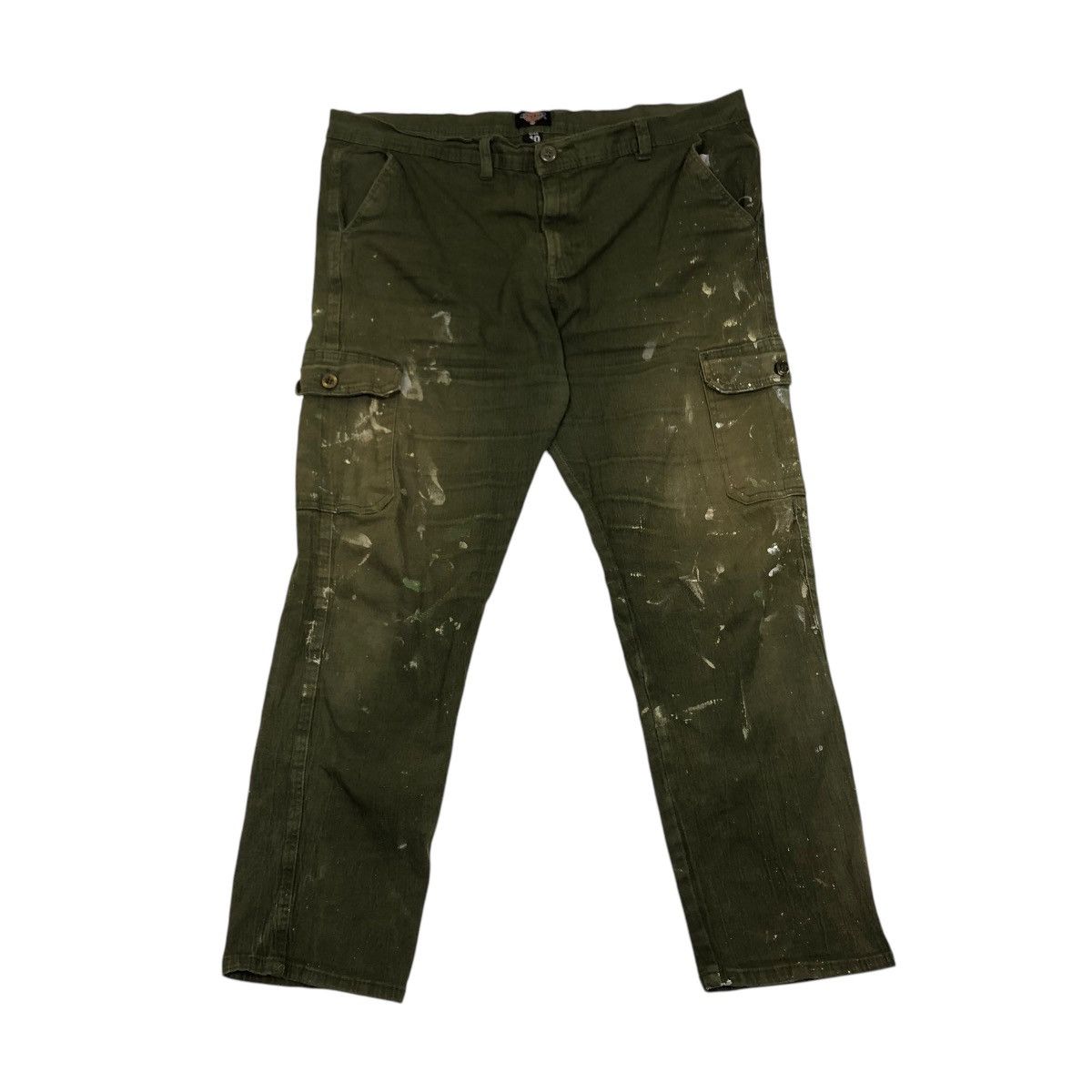 🔥VINTAGE WORKER PANTS CARGO PAINT DESIGN DICKIES USA