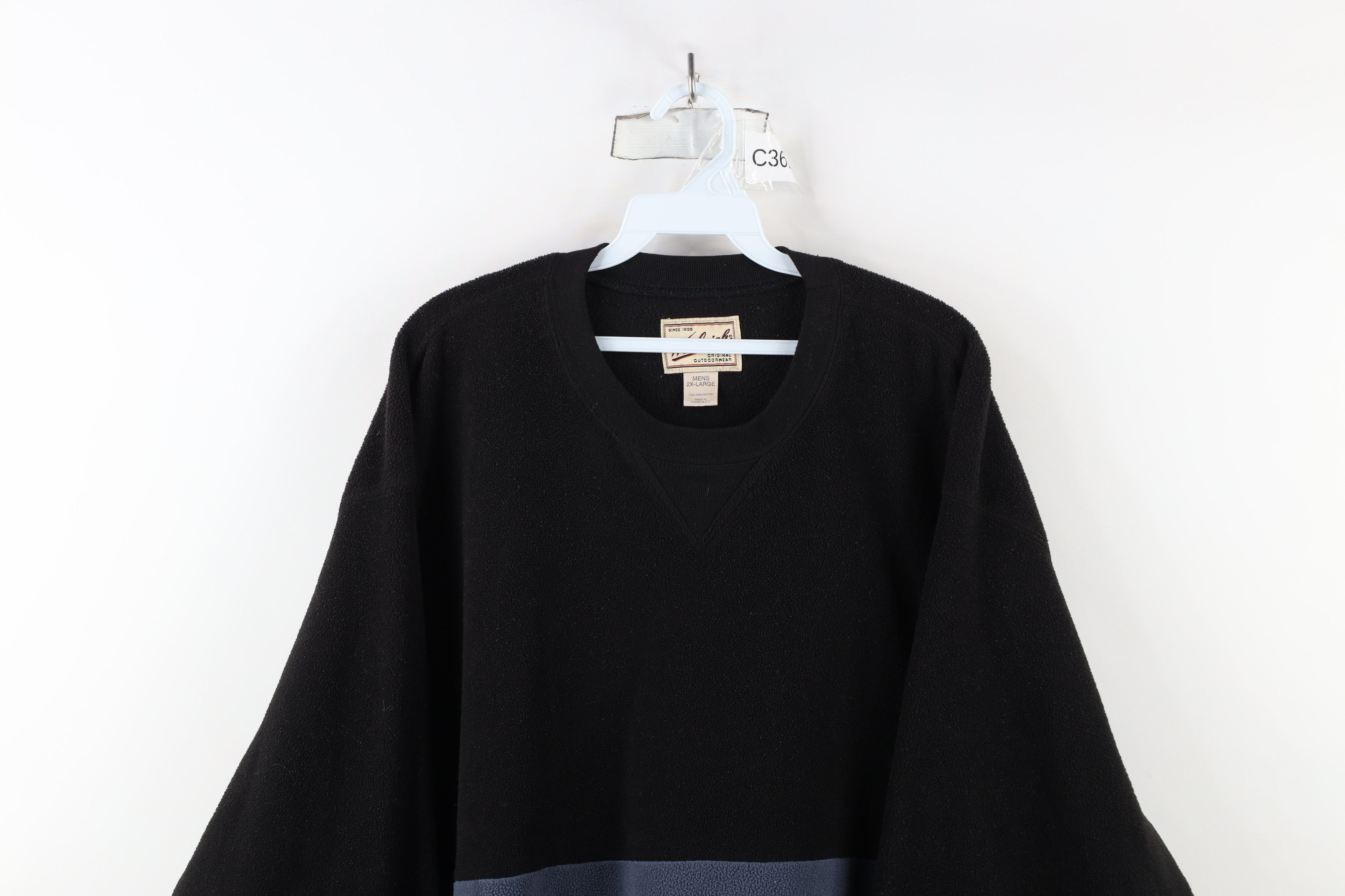 Vintage × Woolrich Woolen Mills Vintage 90s Woolrich Block Fleece Crewneck Sweatshirt Black Size US XXL / EU 58 / 5 - 2 Thumbnail