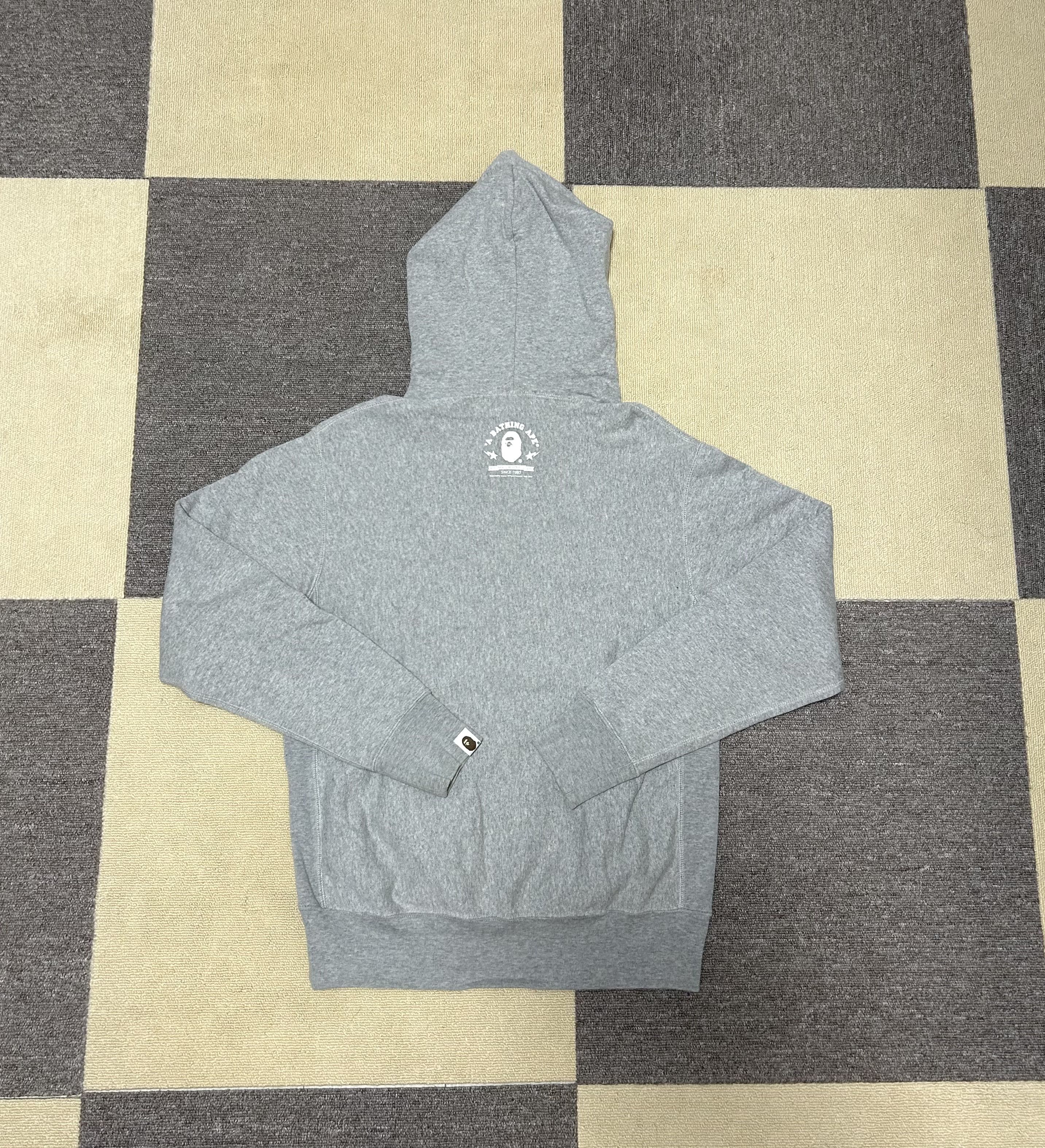Bape Bape Gray Fire College Logo Flame Pullover Hoodie Size US S / EU 44-46 / 1 - 2 Thumbnail