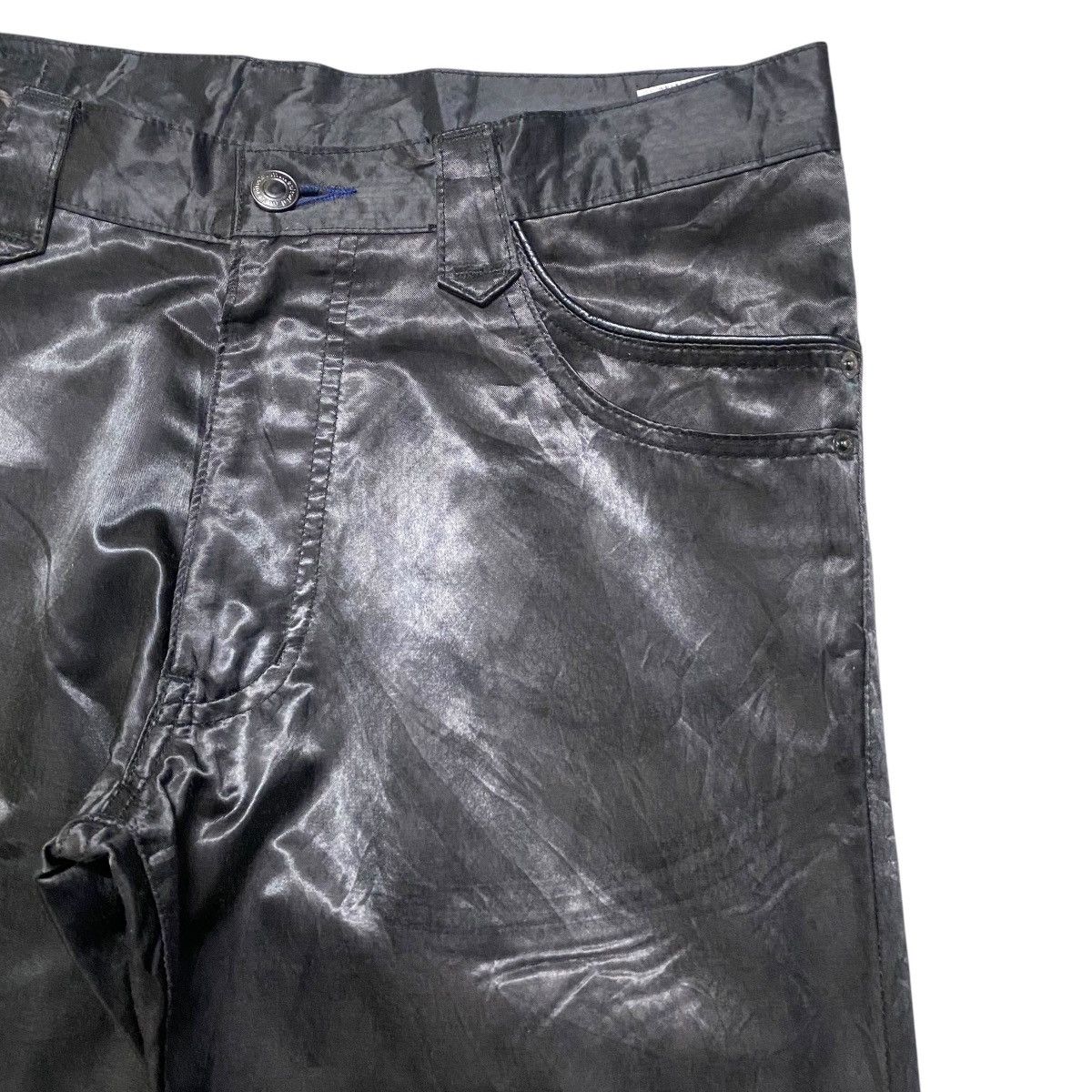 Japanese Brand M.F EDITORIAL Black Snakeskin Wide Leg Pant Size US 31 - 5 Thumbnail