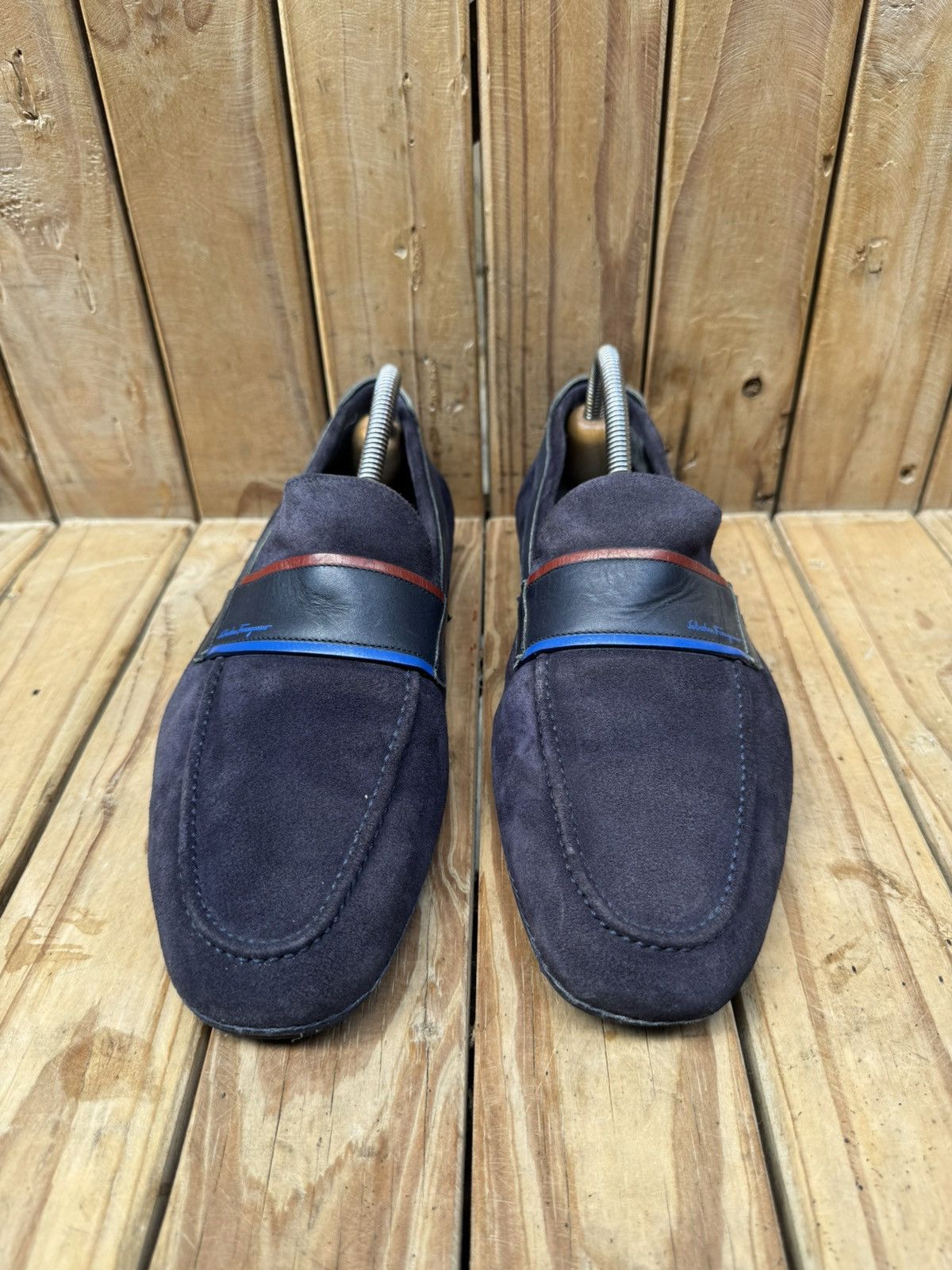 Salvatore Ferragamo Salvatore Ferragamo blue suede leather loafers EUR 42 EE Size US 8 / EU 41 - 2 Thumbnail