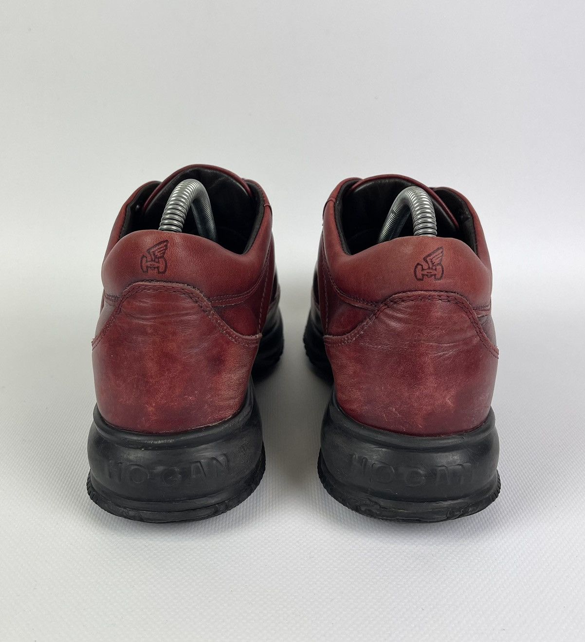 Designer Hogan Interactive Leather Sneakers Shoes Womens Size US7 Red Size US 7 / IT 37 - 4 Thumbnail