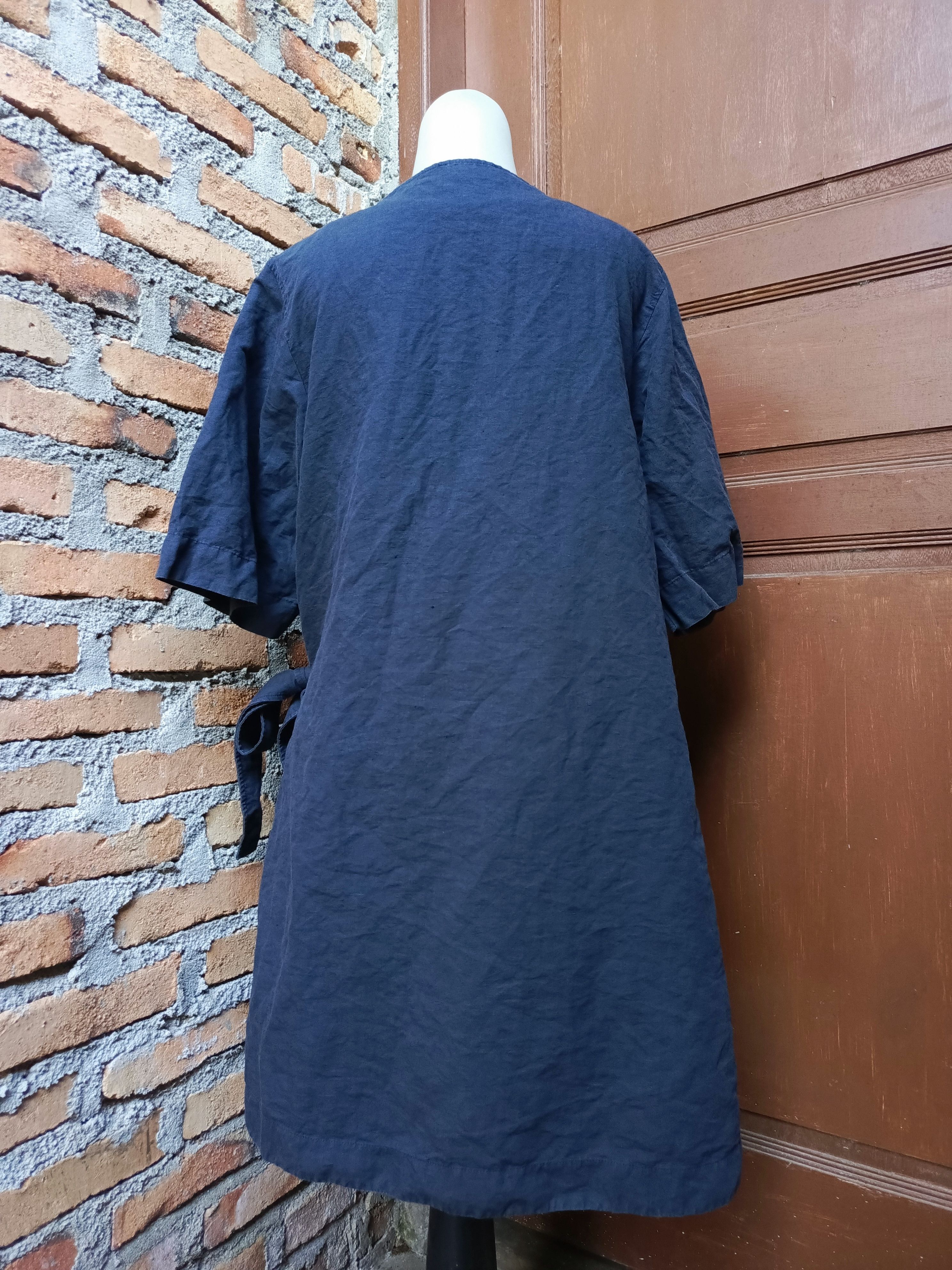Cos COS Wrap Dress Minimalist Navy Blue Clean Design Size S / US 4 / IT 40 - 5 Thumbnail