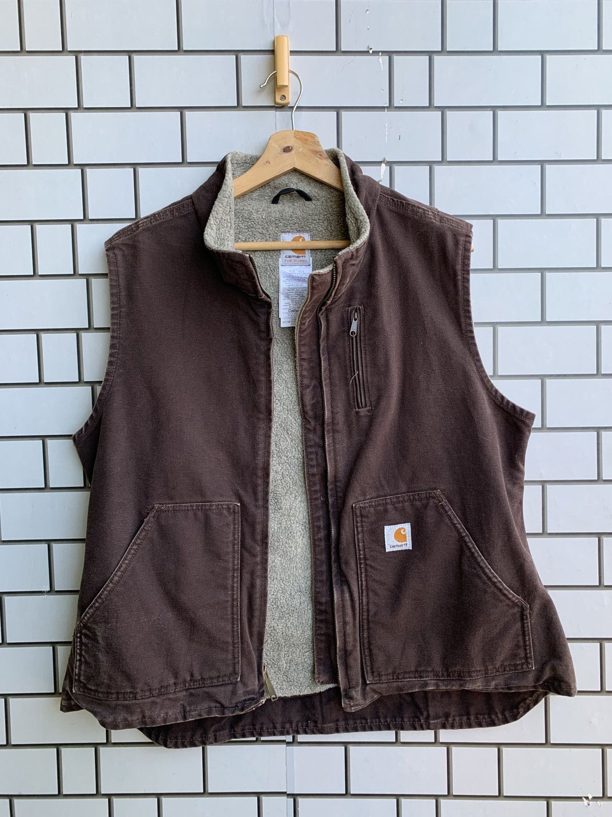 Vintage Vintage Crazy Carhartt Vest Jacket Size L / US 10 / IT 46 - 2 Thumbnail