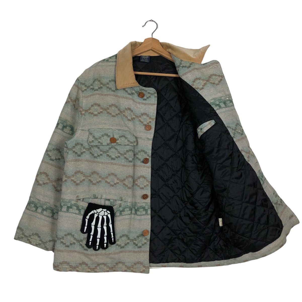 Japanese Brand 🔥90’s Navajo Aztec Wool Chore Jacket Herald Tribune America Size US M / EU 48-50 / 2 - 9 Thumbnail