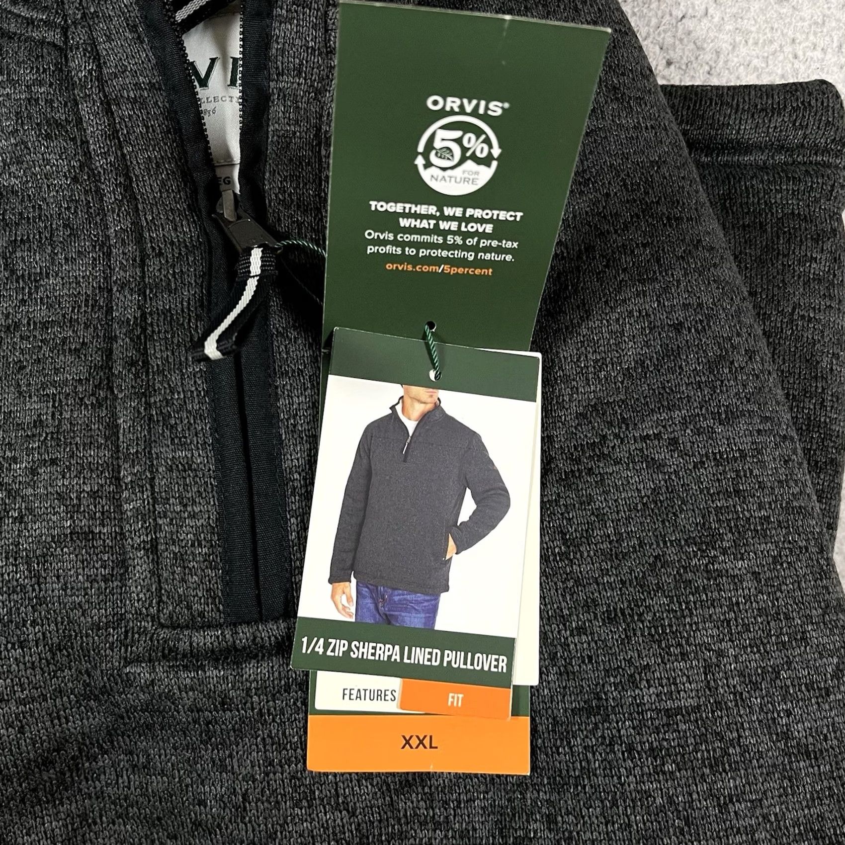 Orvis Orvis 1/4 Zip Pullover Mens 2XL Sherpa Lined Sweater Fleece New Hunting Fishing Shirt Category: Sweater Size US XXL / EU 58 / 5 - 4 Thumbnail