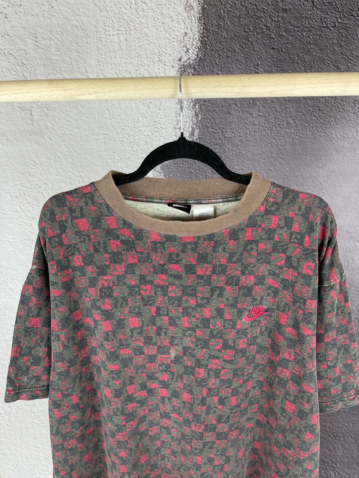 Nike Nike vintage 90s monogram checkered oversized tee shirt Size US L / EU 52-54 / 3 - 3 Thumbnail
