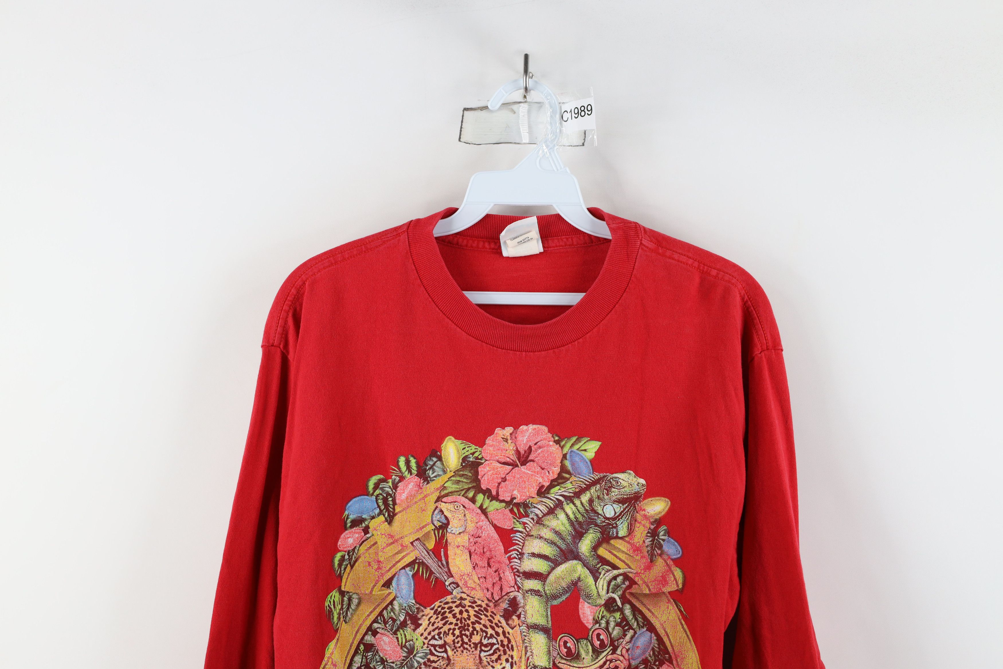 Vintage Vintage 90s Rainforest Cafe Earth Day Long Sleeve T-Shirt Size US S / EU 44-46 / 1 - 2 Thumbnail