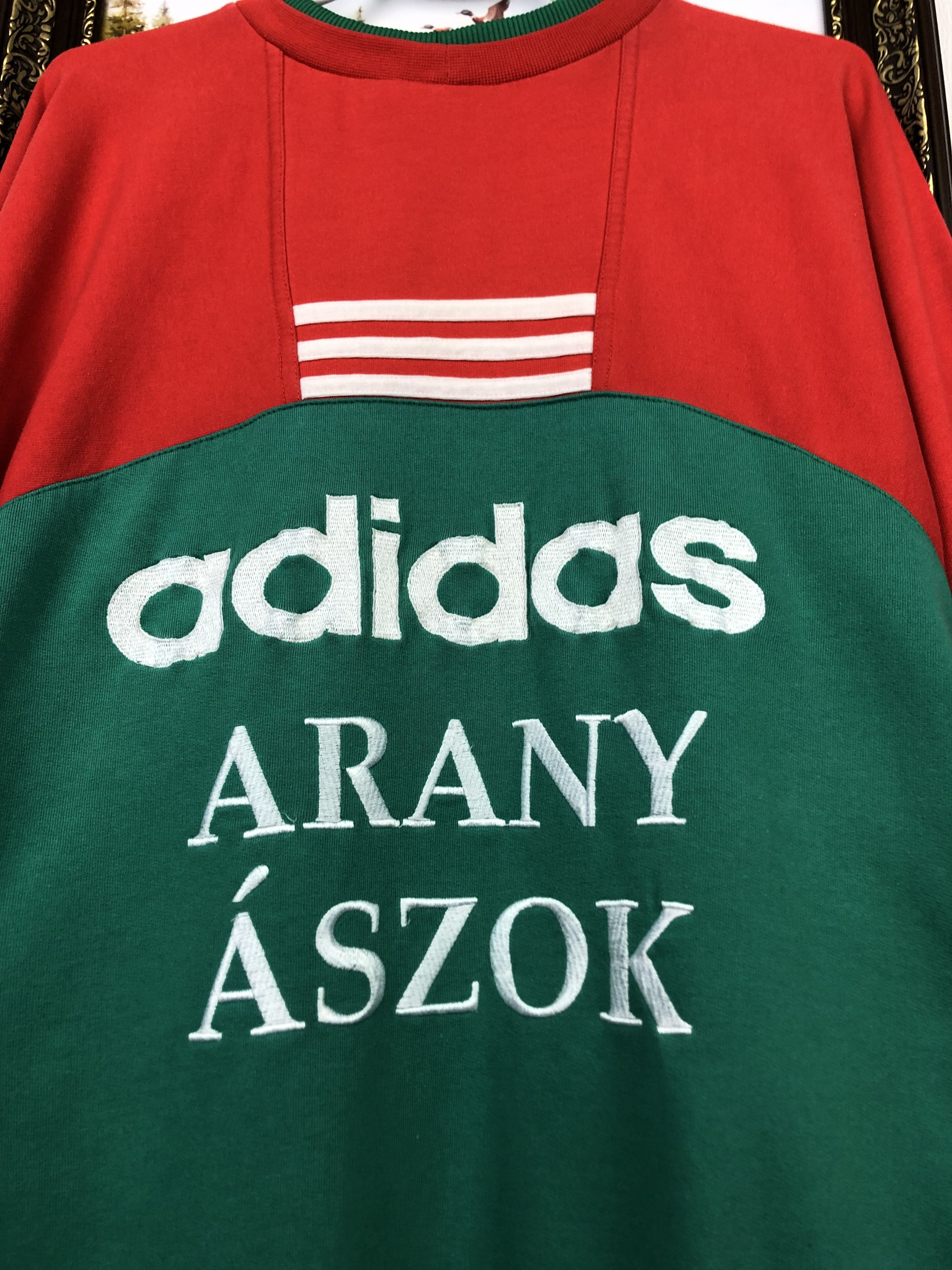 Adidas Vintage Adidas Hungary Sweatshirt Player Issue Soccer Size US L / EU 52-54 / 3 - 13 Thumbnail