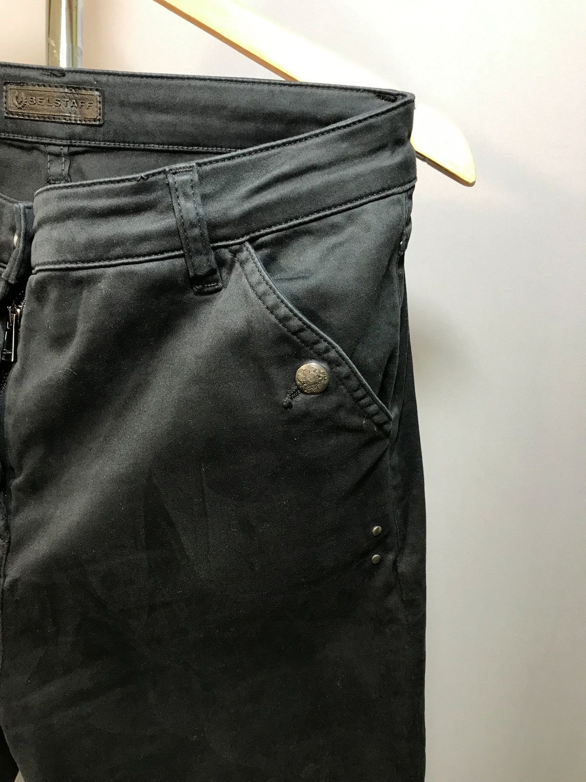 Belstaff Belstaff England Womens Pant Cotton Black Button Size 28" / US 6 / IT 42 - 2 Thumbnail