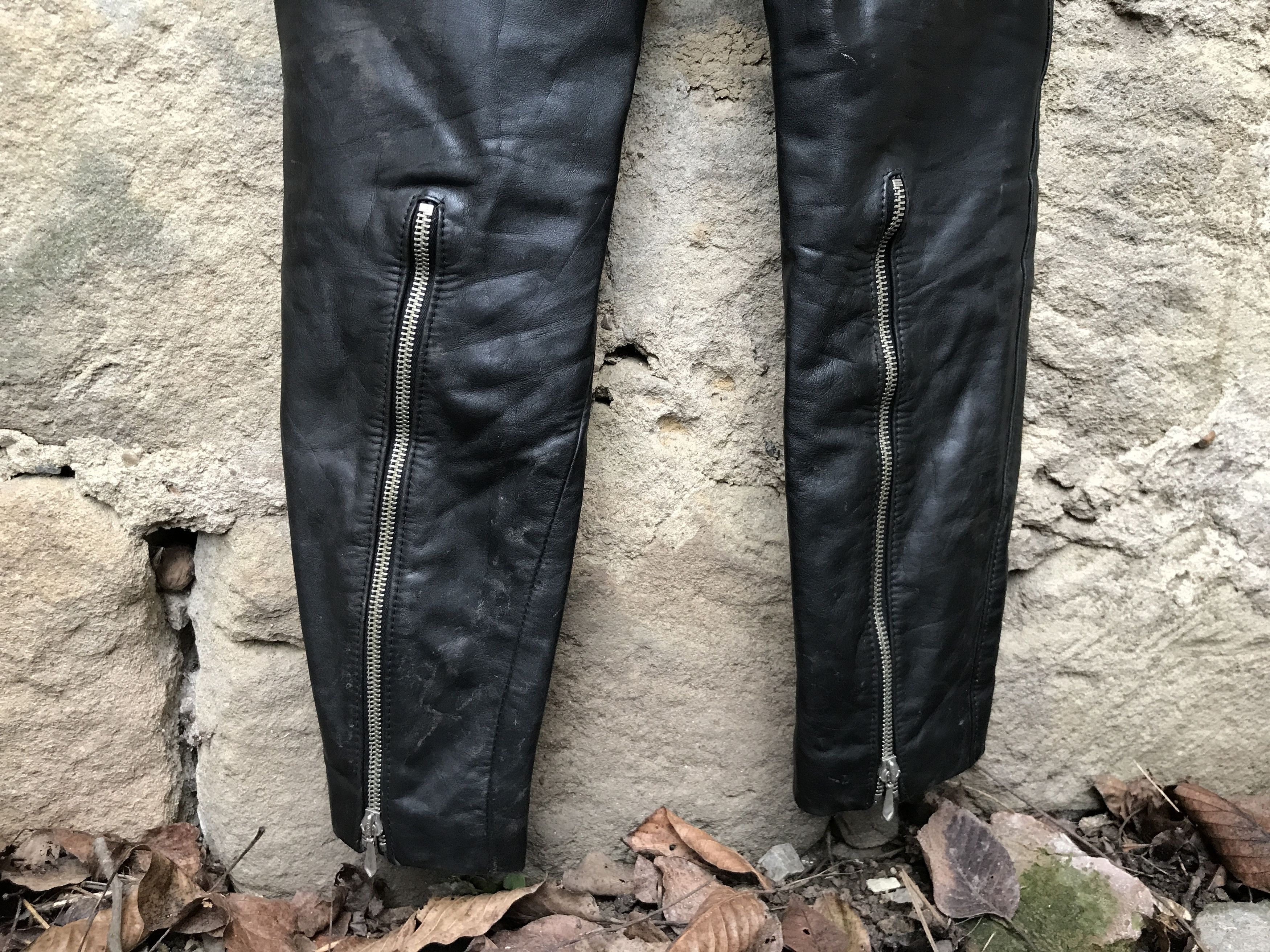 Vintage 70s Kombi Harro Distressed Leather Biker Jacket/ Racing Suit Size US S / EU 44-46 / 1 - 20 Thumbnail