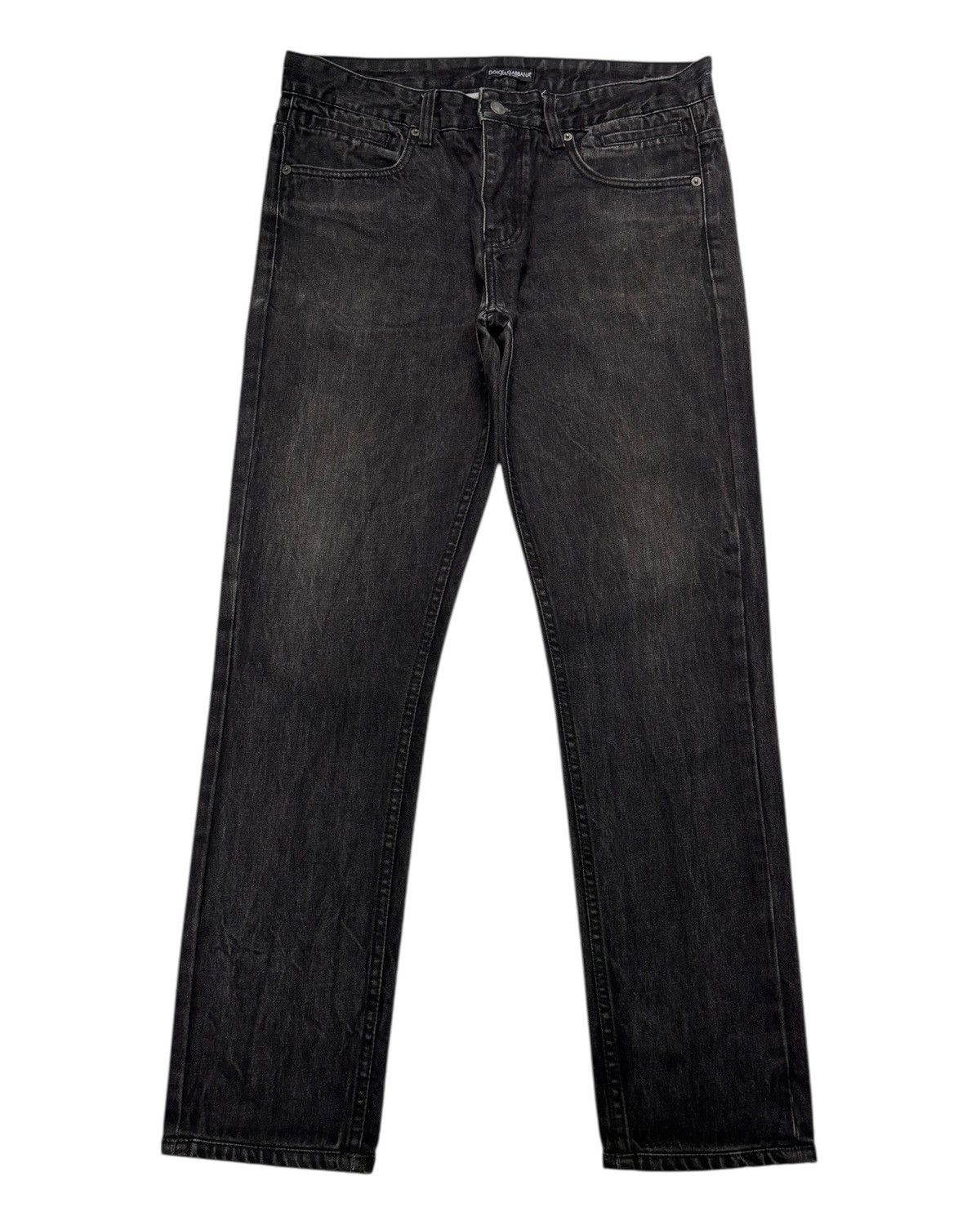 Dolce & Gabbana 🔥DOLCE & GABBANA SUPER BLACK DISTRESSED DENIM JEANS Size US 34 / EU 50 - 6 Thumbnail