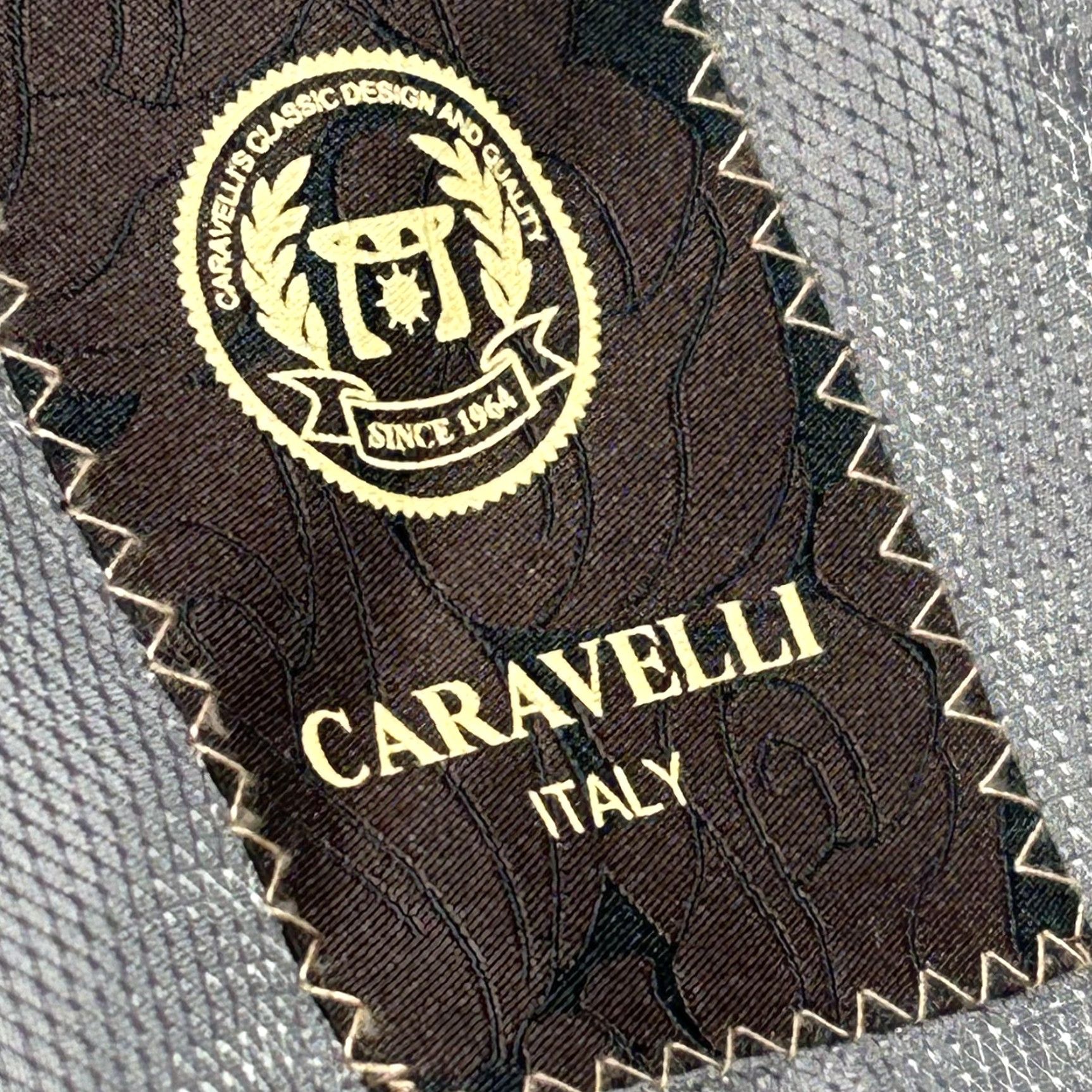 Vintage Caravelli Suit Mens 50R Jacket 42x26 Pants Gray Solid 2 Piece Dress Business Size 50R - 4 Thumbnail