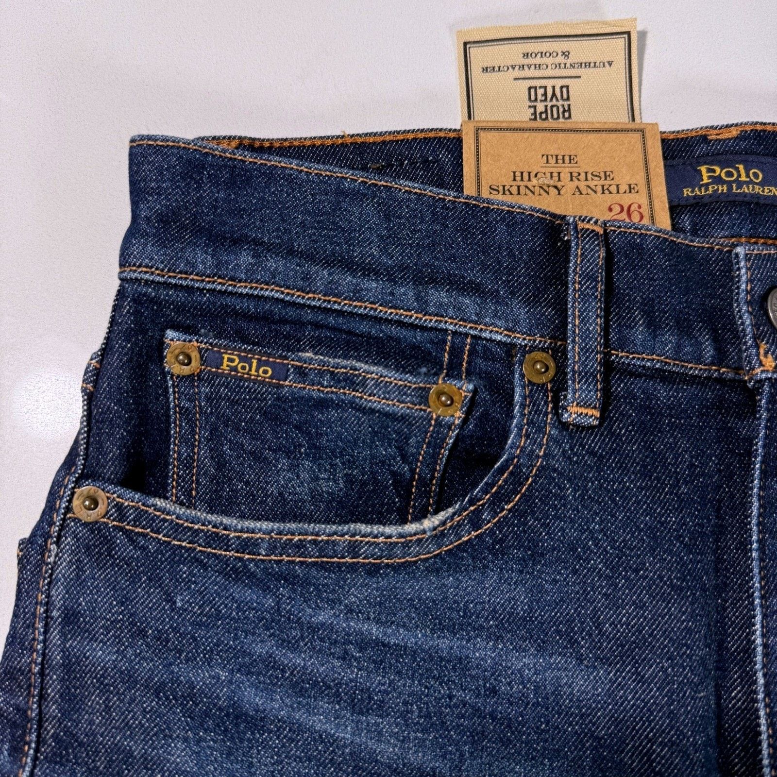 Polo Ralph Lauren Polo Ralph Lauren High Rise Skinny Jeans Dark Wash Size 26 Size 26" / US 2 / IT 38 - 10 Thumbnail