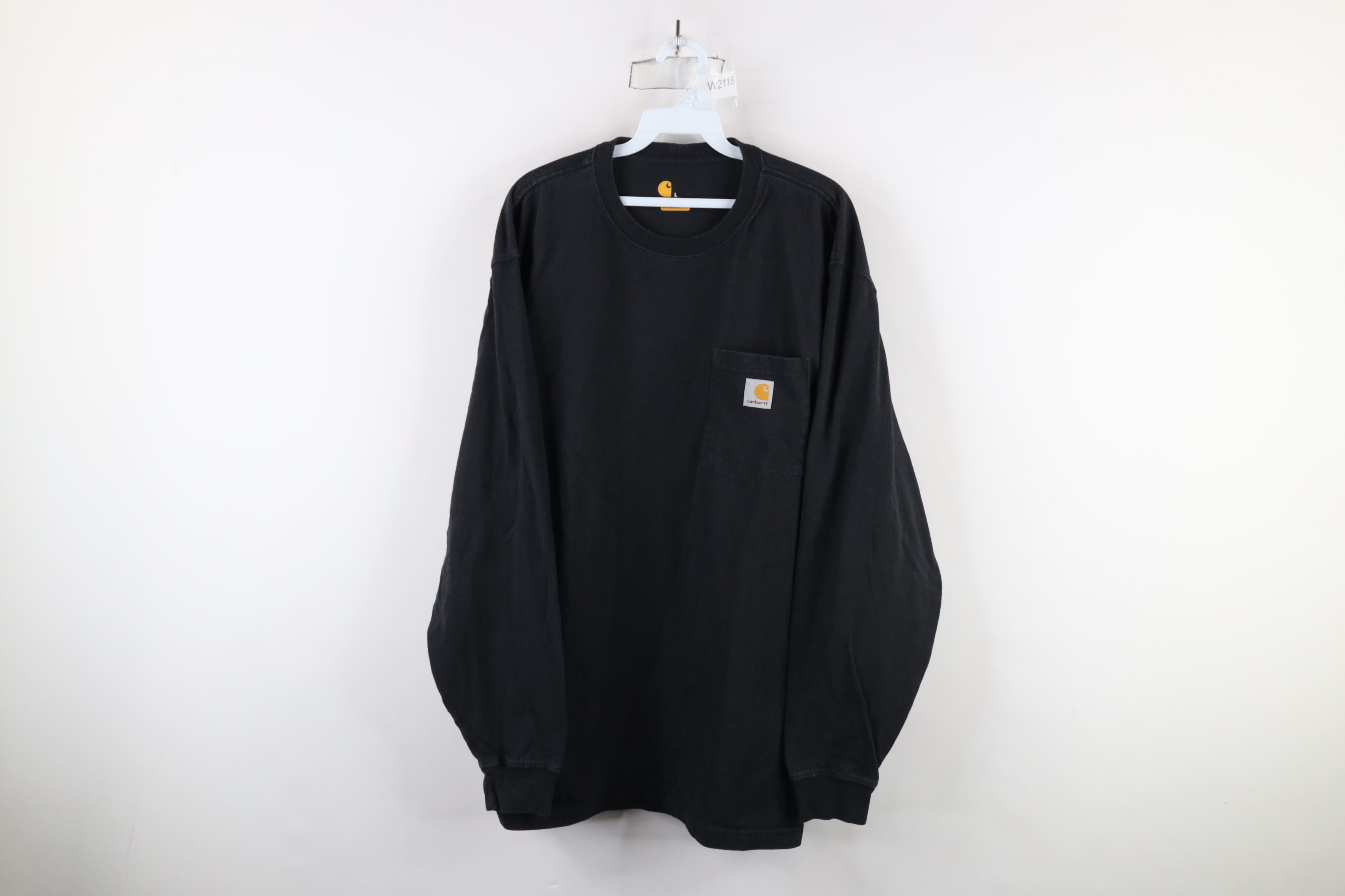 Carhartt Vintage Carhartt Out Heavyweight Long Sleeve T-Shirt Black Size US L / EU 52-54 / 3 - 1 Thumbnail