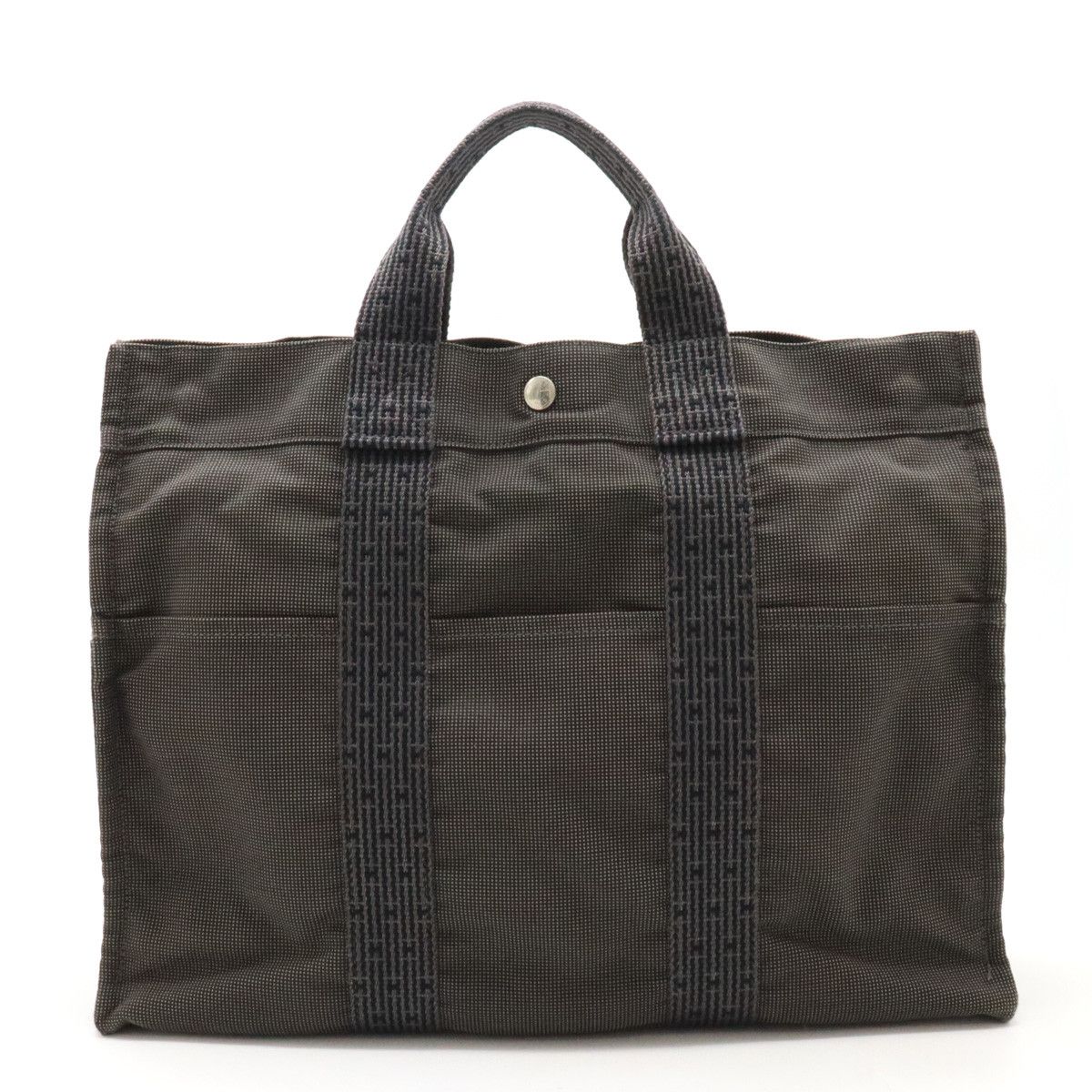 Hermes Hermes Hermes Canvas Herline Tote MM Bag Canvas Tote Bag in Very Good Condition Size ONE SIZE - 1 Thumbnail