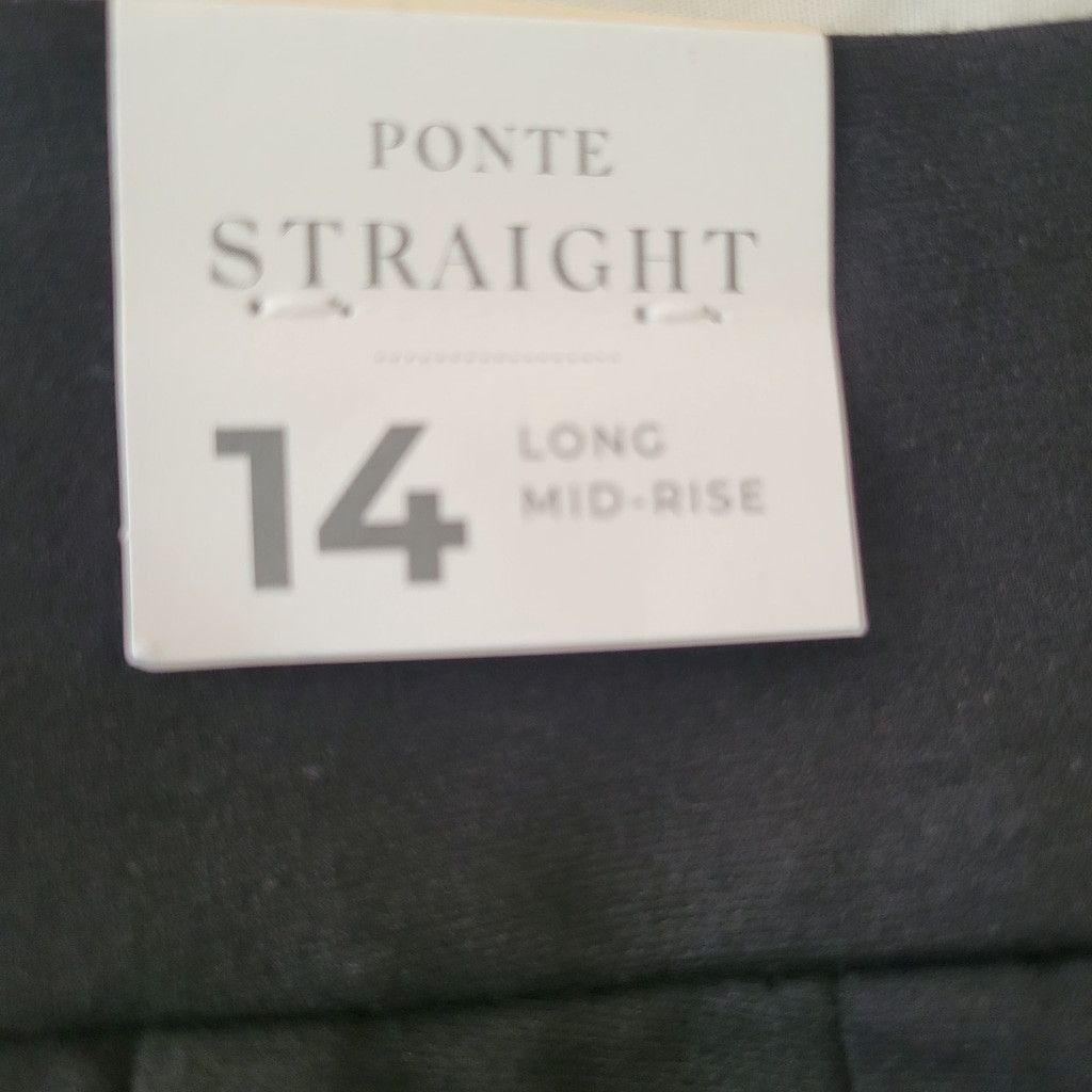 Other Lane Bryant Ponte Pull-On Straight Black Pants Long size 14 Size 36" / US 14 / IT 50 - 6 Thumbnail