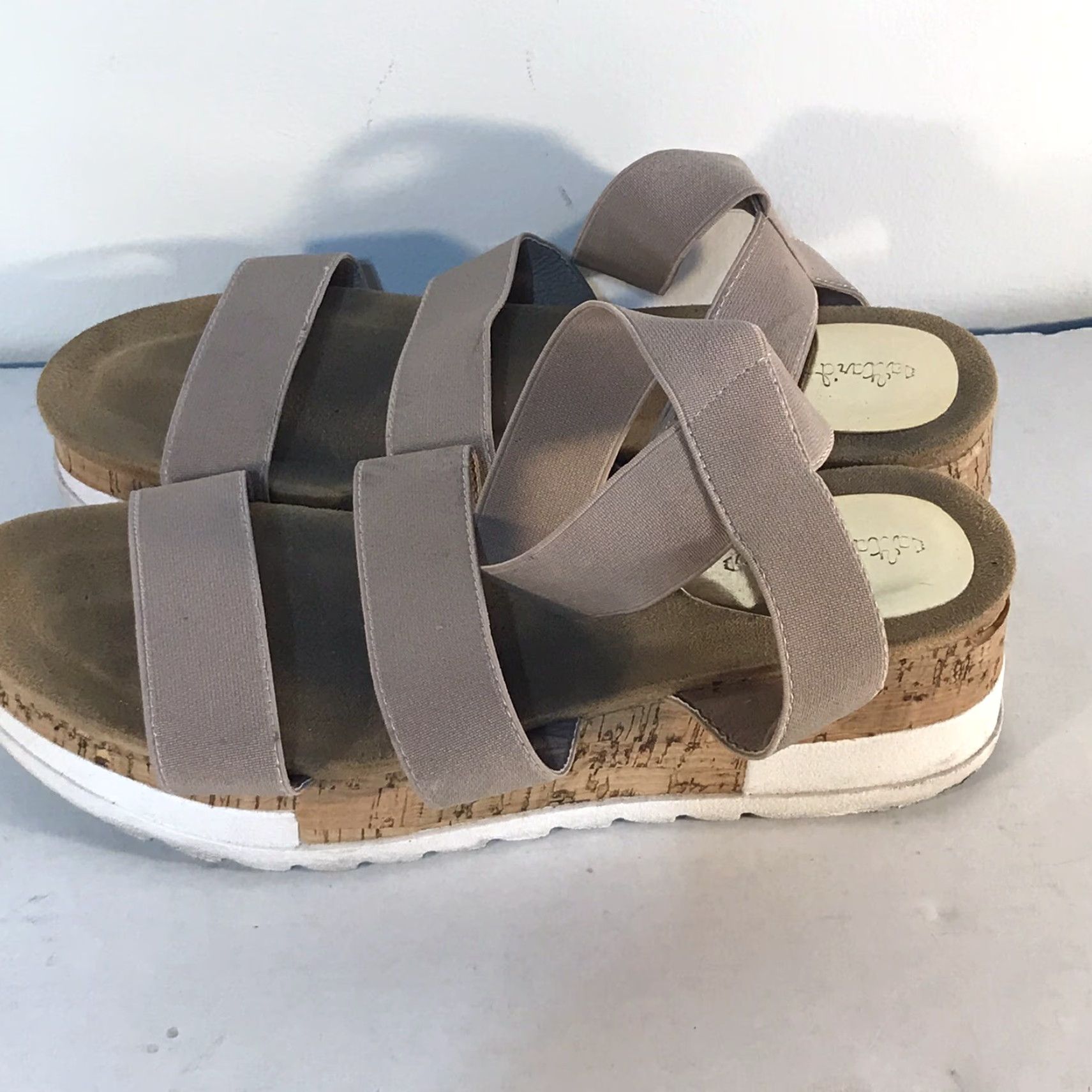 Vintage Altar'd State Stone Wedge Slide Sandals Women’s Size 8.5 - Casual, Comfort, Breathable, Modern Size US 8.5 / IT 38.5 - 3 Thumbnail