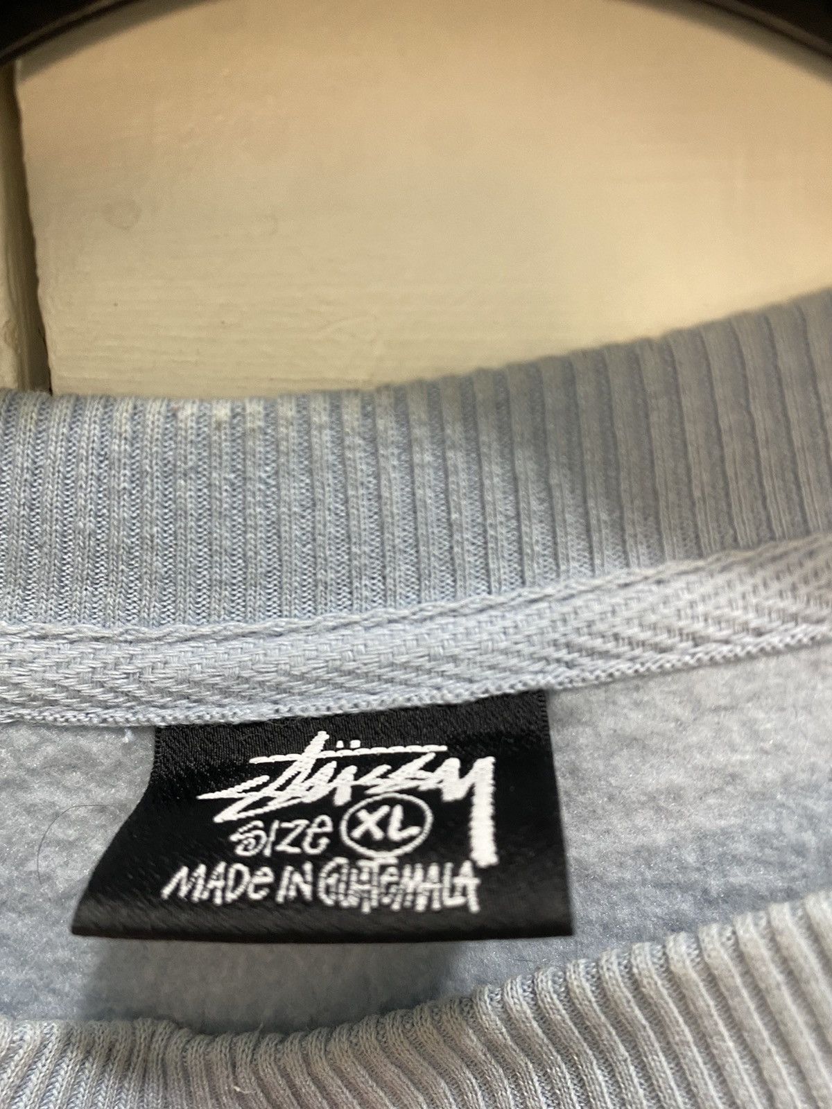 Stussy Stüssy Basic Logo sweatshirt, size XL, light blue, used Size US XL / EU 56 / 4 - 7 Thumbnail