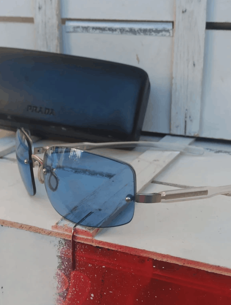 Prada Prada Sunglasses Star 2004 Star White Ski Shield Mask Fire Size ONE SIZE - 1 Thumbnail