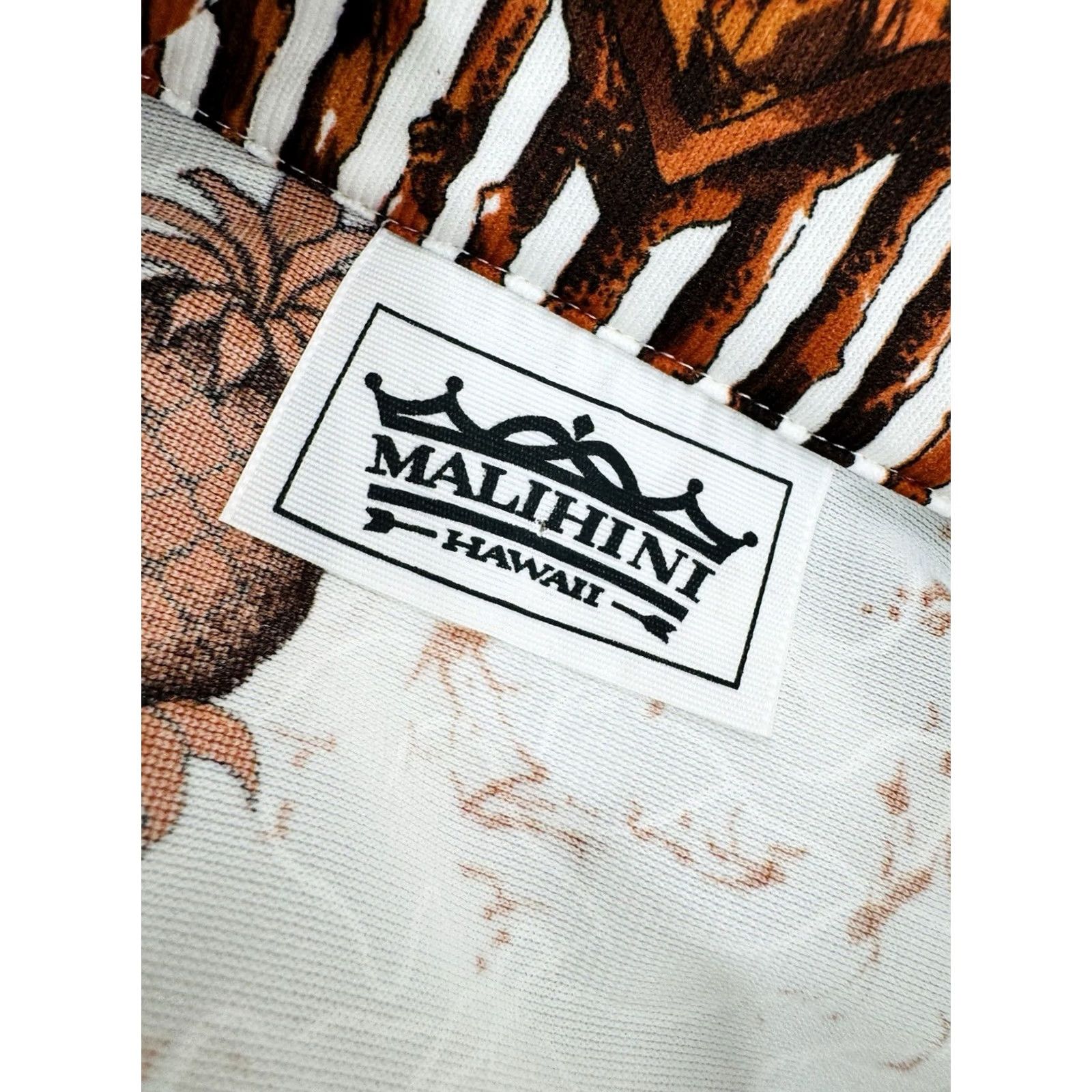 Vintage MALIHINI Shirt Hawaiian Aloha Pineapple Vintage 60s Mens S White Short Sleeve Button-Up EXCELLENT Mens Size US S / EU 44-46 / 1 - 5 Thumbnail