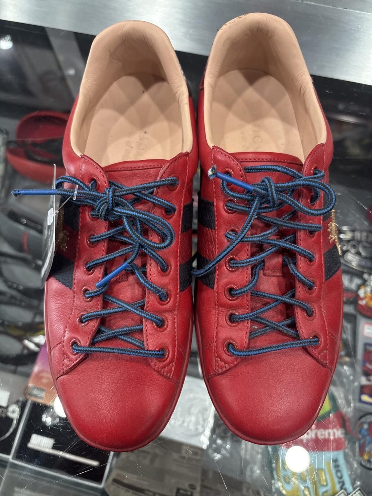 Gucci Men’s Leather Ace Bee Gucci Shoes Size US 5.5 / EU 38 - 3 Thumbnail