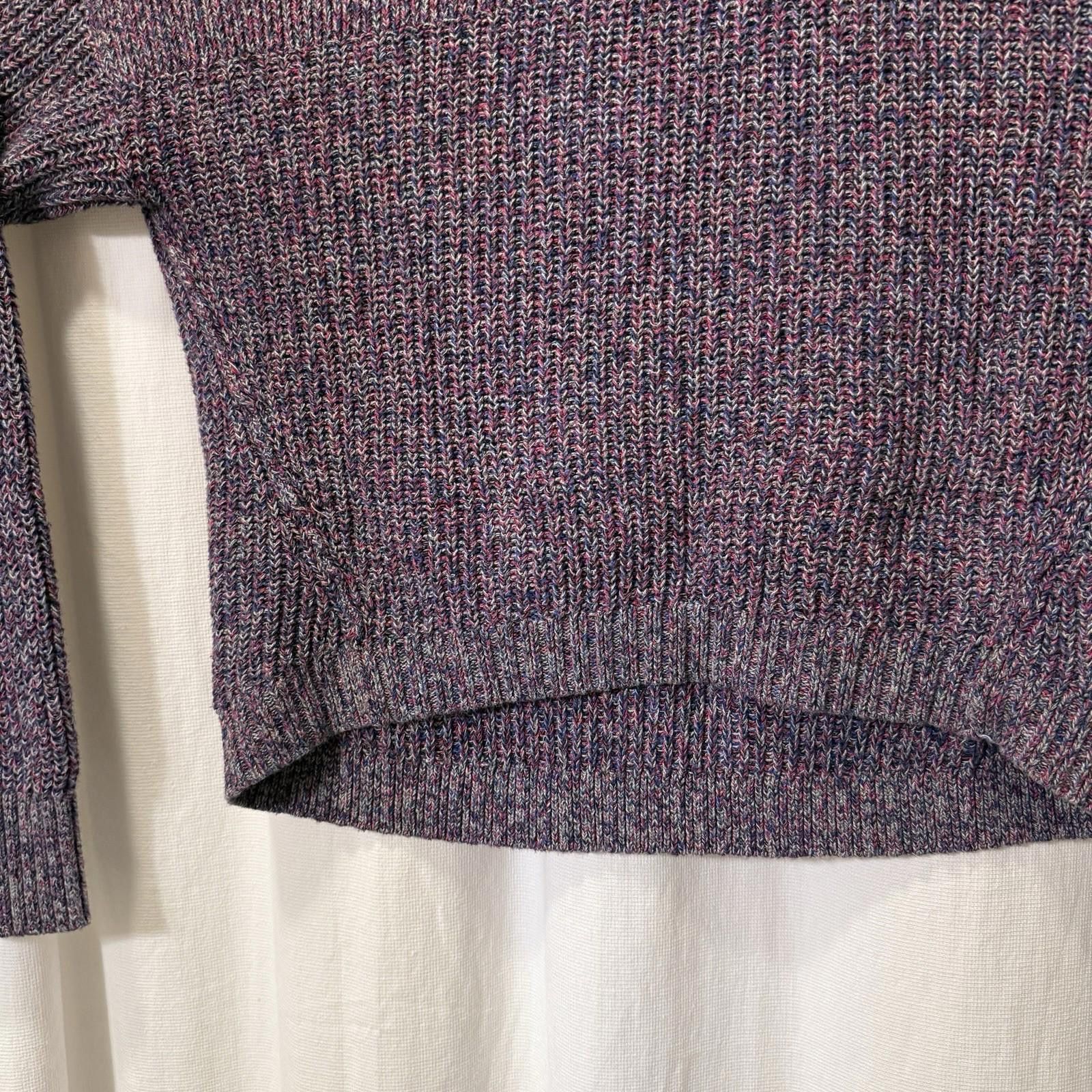 American Eagle Outfitters Y2K American Eagle Cropped Knit Sweater Purple Marled Size M Size M / US 6-8 / IT 42-44 - 4 Thumbnail