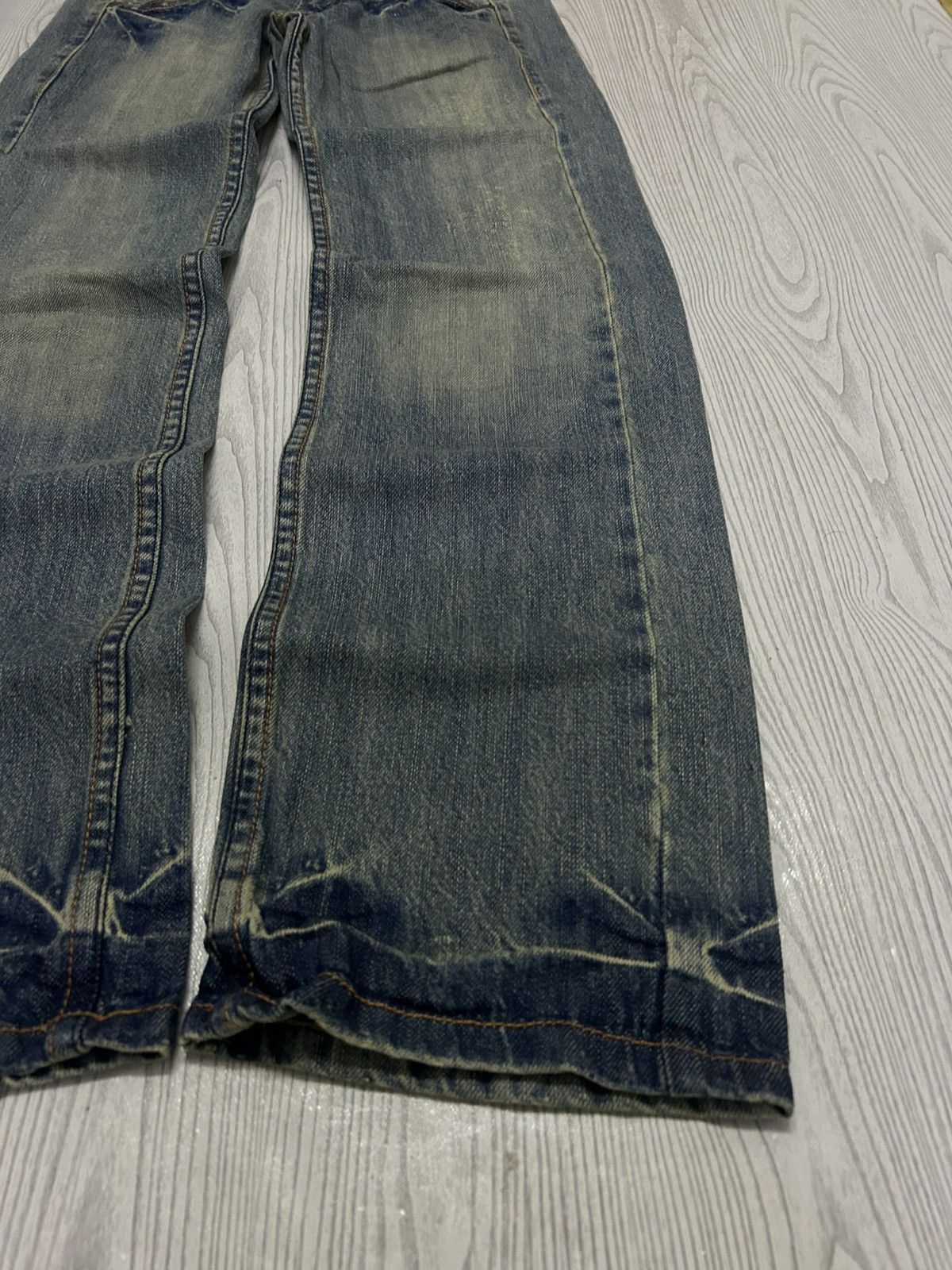 Le Grande Bleu (L.G.B.) Betty Blue Love Denim Fade Washed Patina Heavy Stacked Hem Size US 30 / EU 46 - 4 Thumbnail