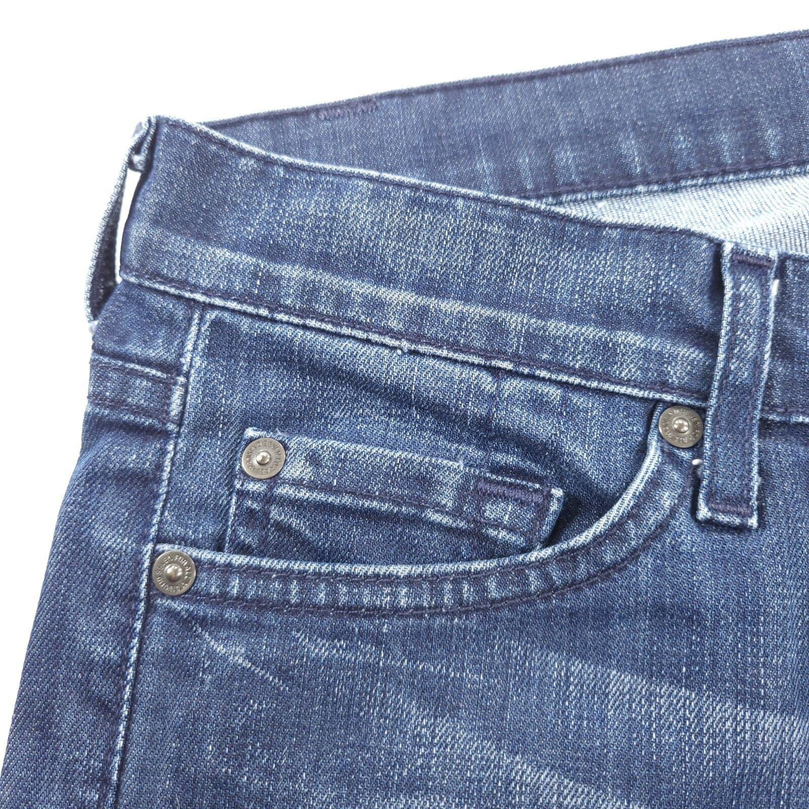7 For All Mankind 7 For All Mankind Josefina Button Jeans Womens Size 28 Blue Size 31" - 5 Thumbnail