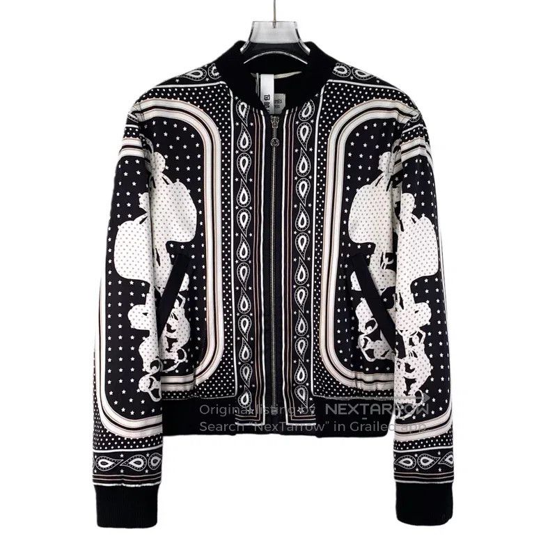 Hermes Hermes Black Polka Dot Pattern Printed Silk Long Sleeve Zi Size XS / US 0-2 / IT 36-38 - 1 Thumbnail